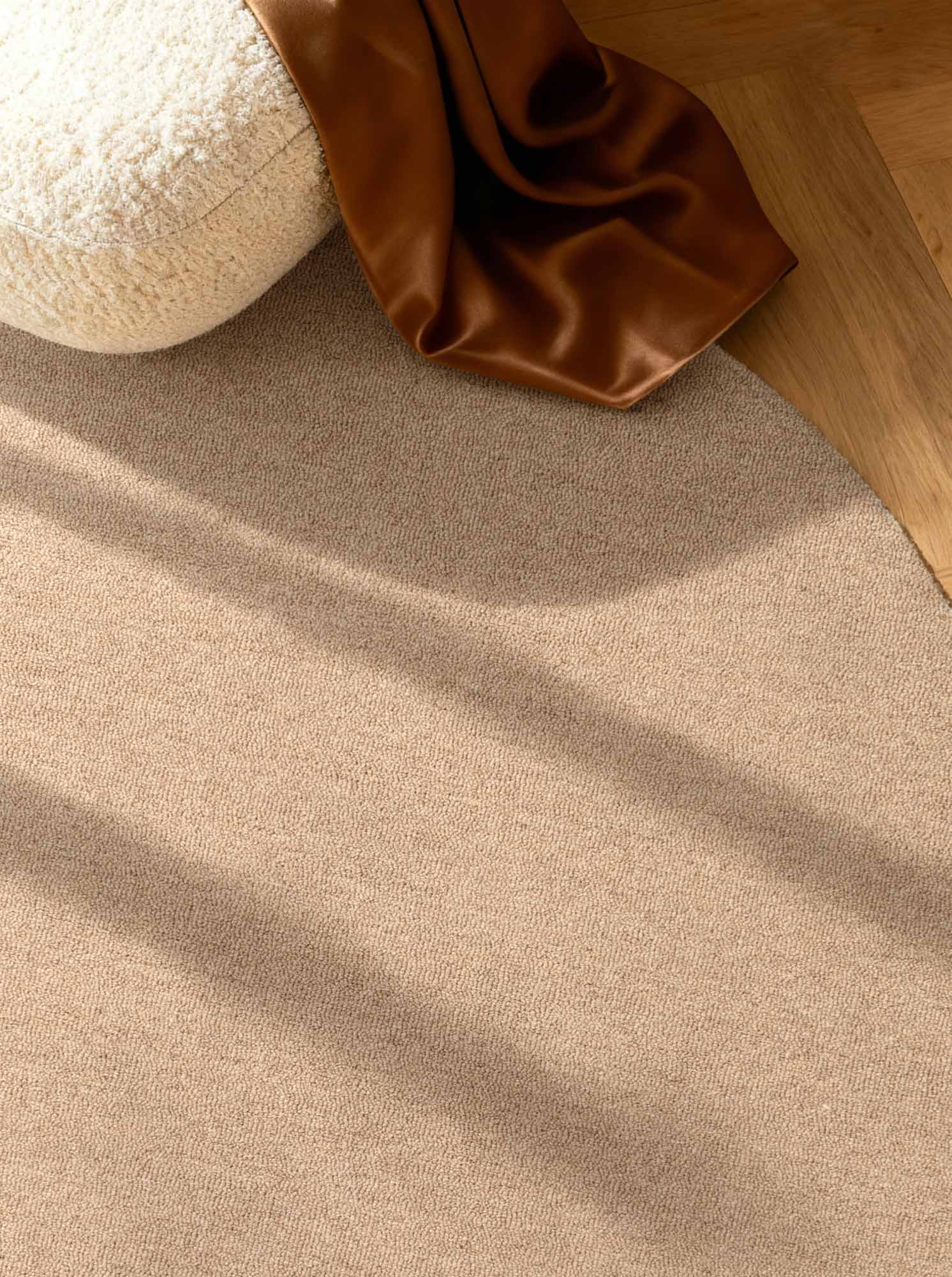 ELLE DECORATION PURISTIC FIN BOUCLE ULLMATTA, KNUTAR NATURLIG BEIGE