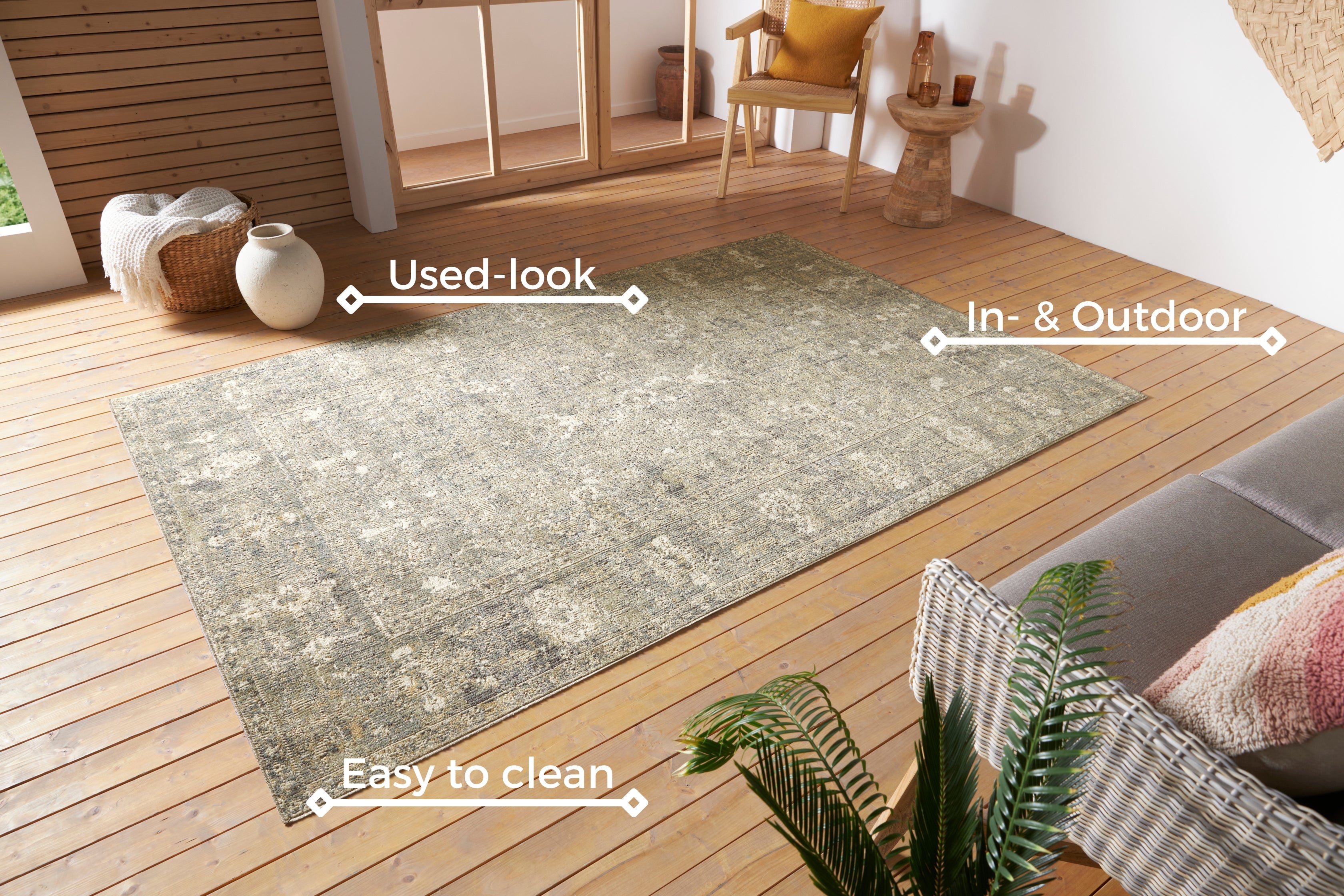 HANSE HOME CAIRO MATTA, SVART-KRÄMFÄRG 105592