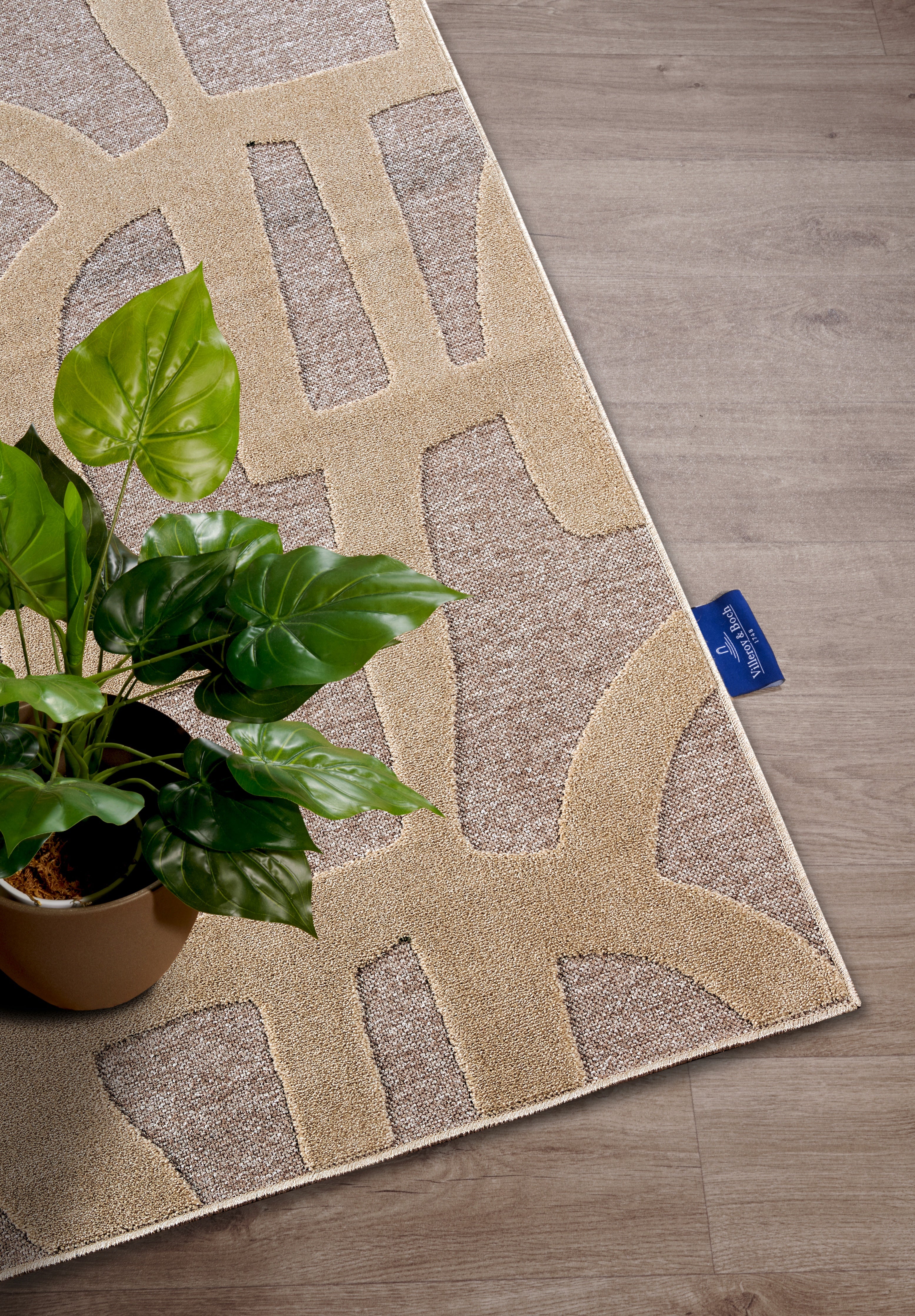 VILLEROY &amp; BOCH 106142 HÖG-LÅG Luggmatta, THERESE Naturgrå-BEIGE