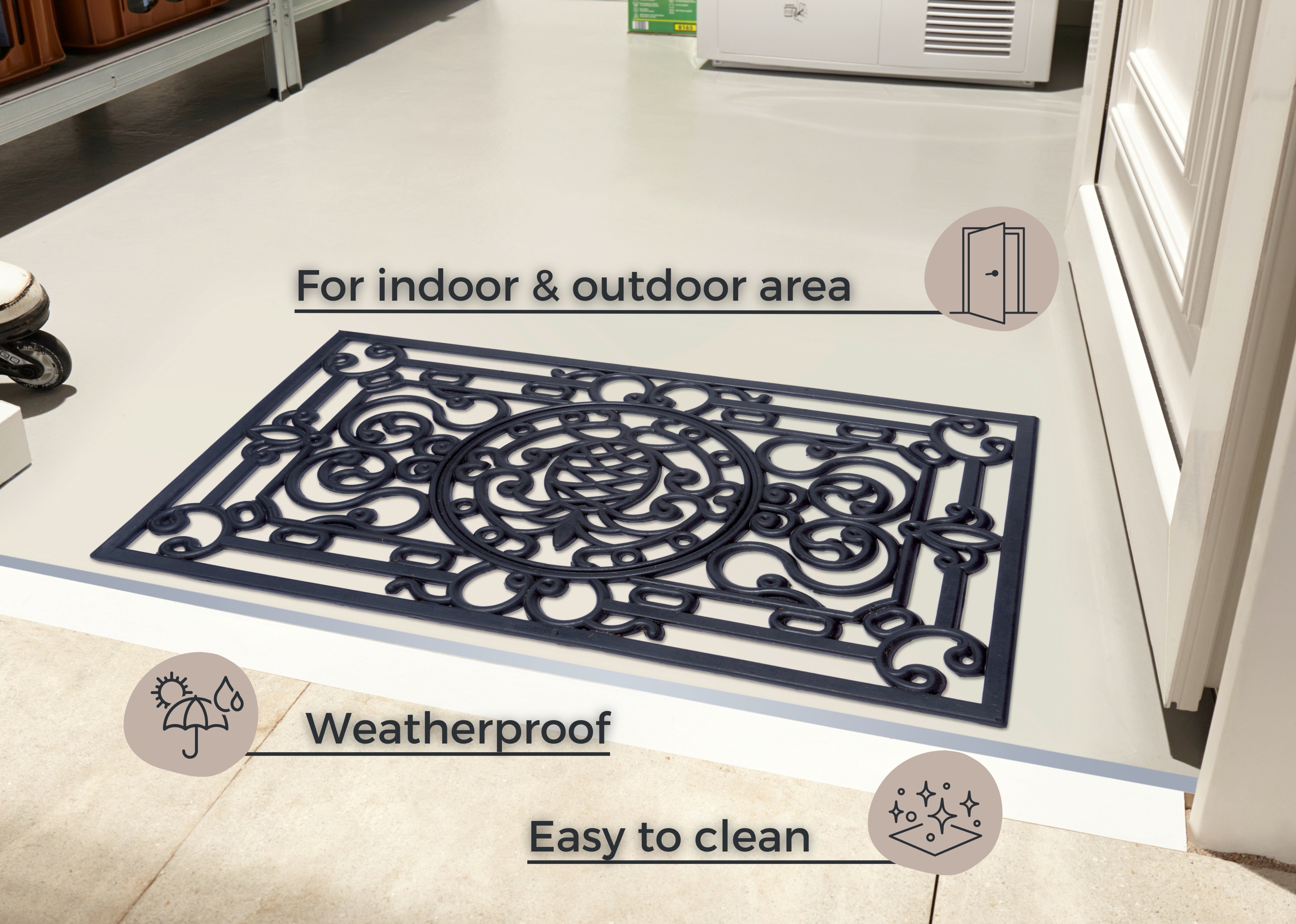 DÖRRMATTA I GUMMIBLANDE - ANANAS