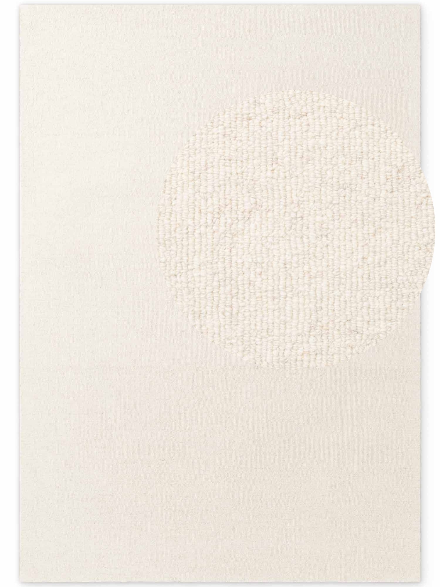 ELLE DECORATION PURISTIC FIN BOUCLE ULLMATTA, KNUTAR NATURVIT