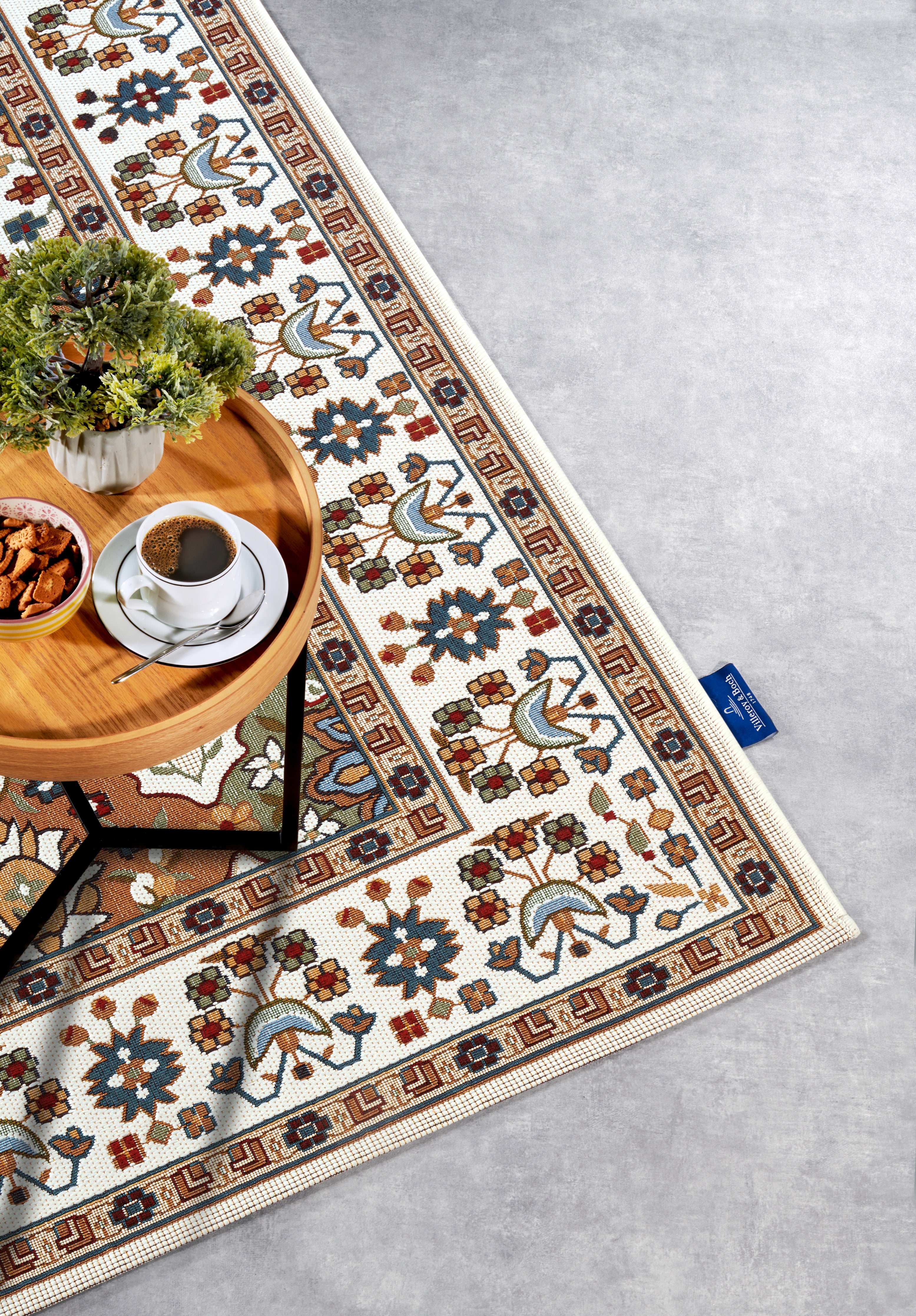 VILLEROY &amp; BOCH 106058 - INOMHUS- OCH UTOMHUSMATTA, CHARLES CREAM-MULTI