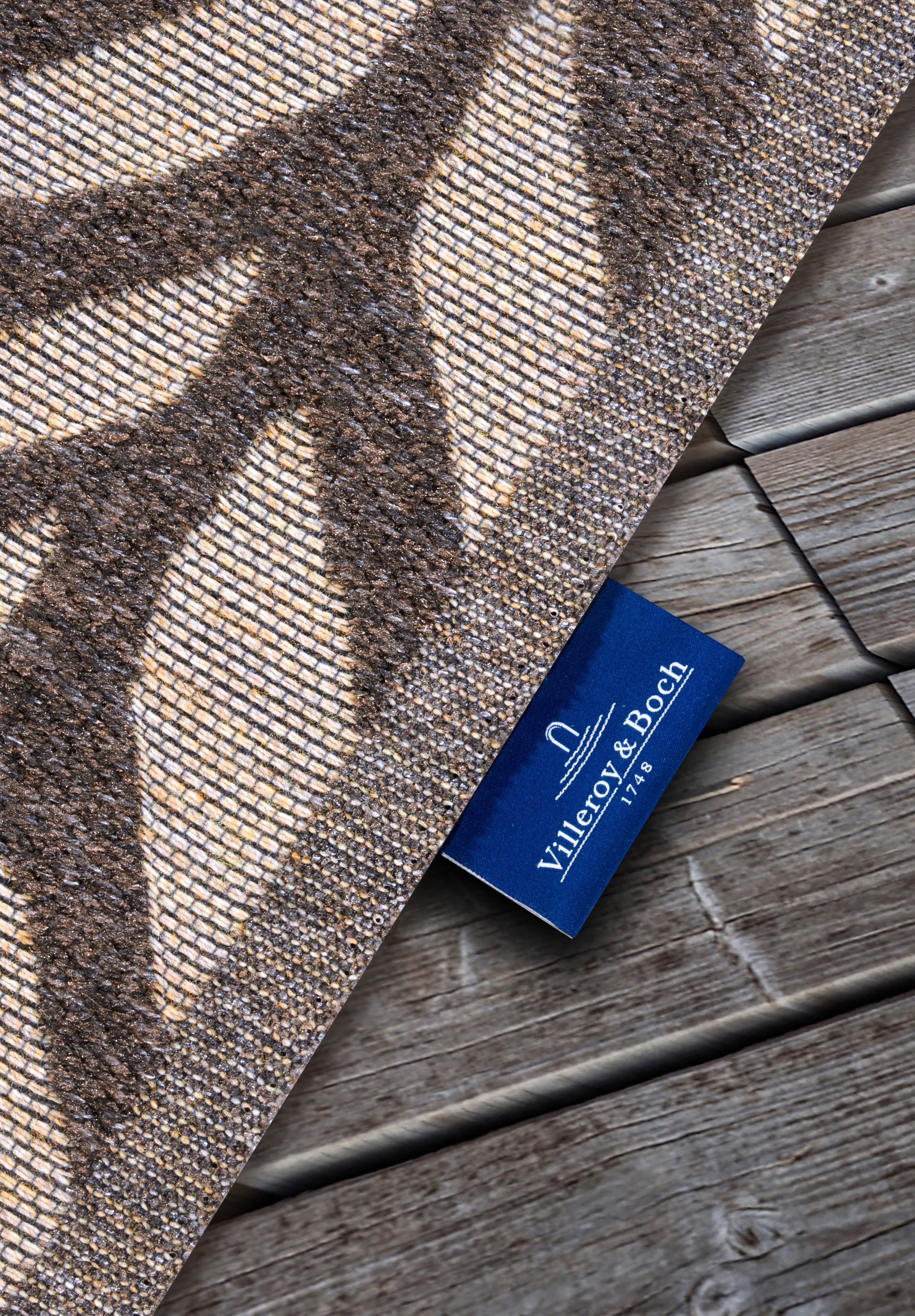 VILLEROY &amp; BOCH 106150 INOMHUS- OCH UTOMHUSMATTA, GEORGETTE NATURBRUN-BEIGE