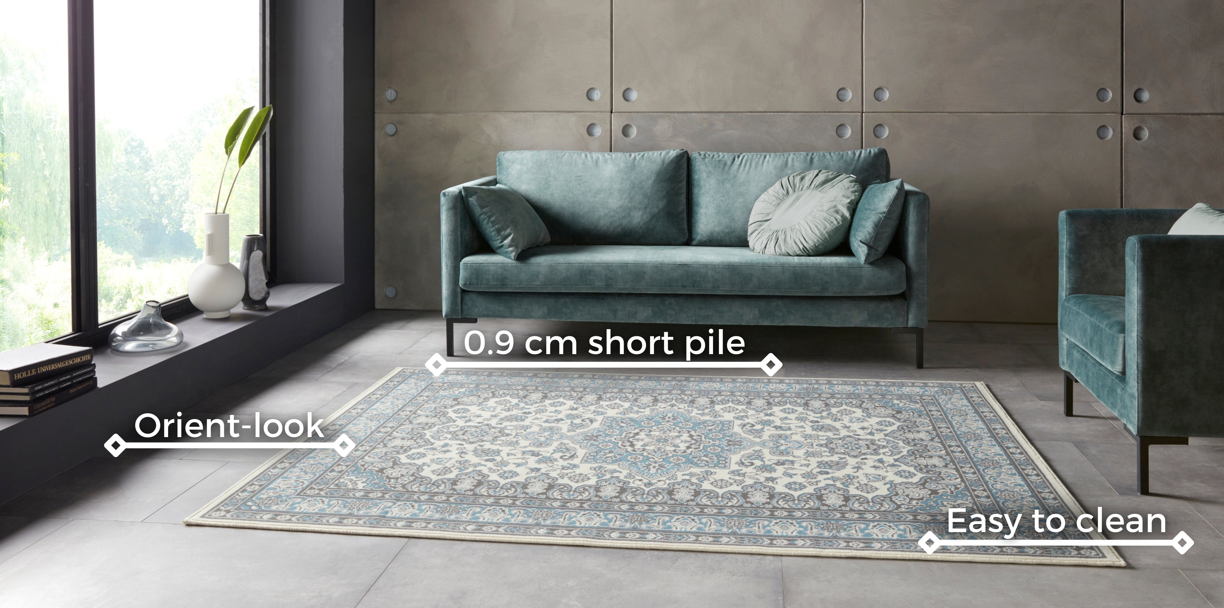 HANSE HOME MIRKAN MATTA, KRÄMBLÅ 104442