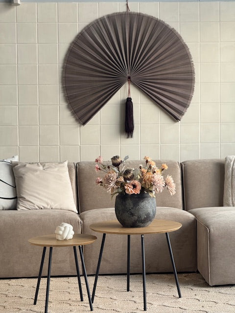 SENSU, HANDGJORD VÄGGFLÄKT I BAMBUS - NATURBRUN