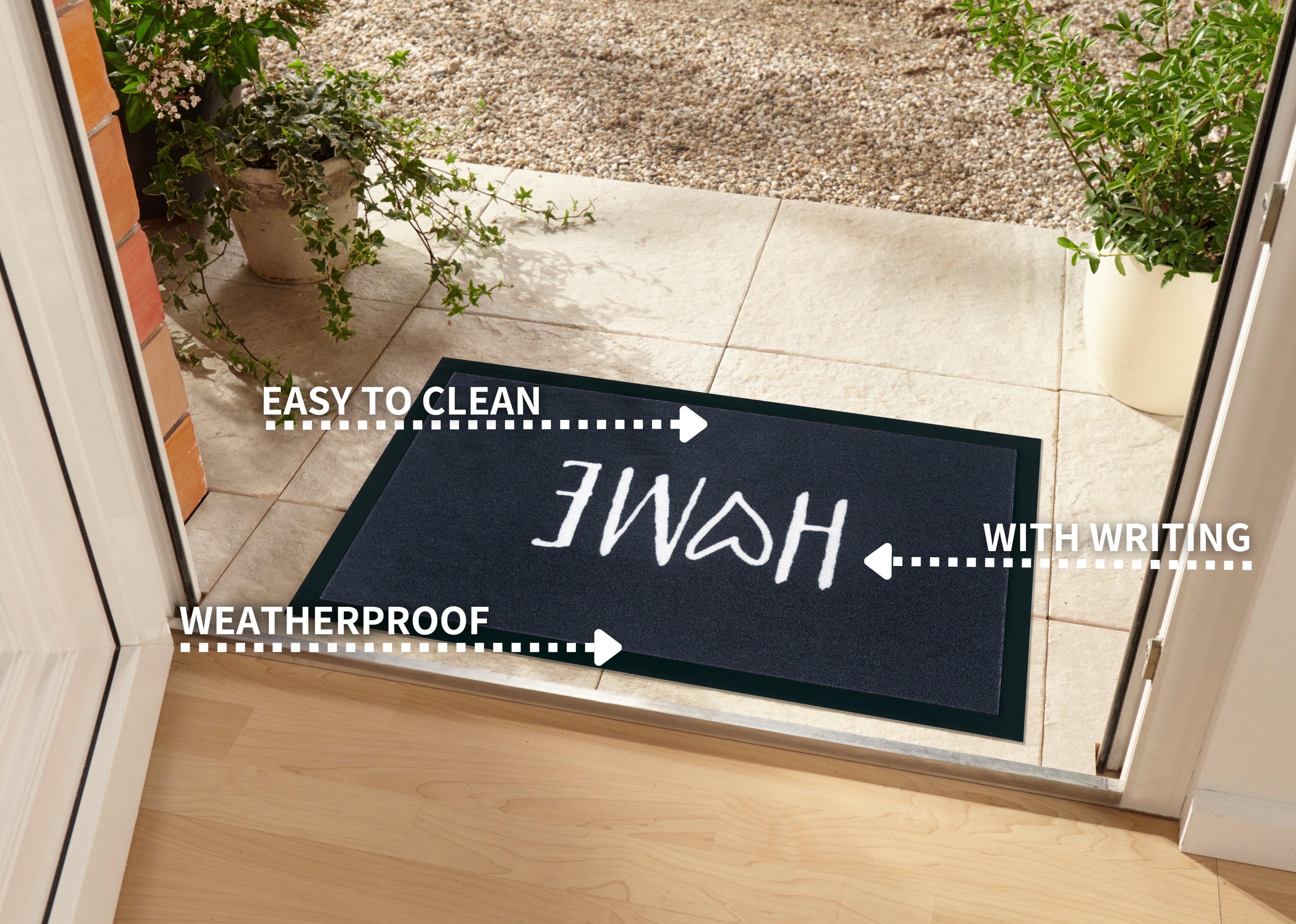 HANSE HOME MED SKRIVMATTA HOME, ANTRACIT, CREME 104503