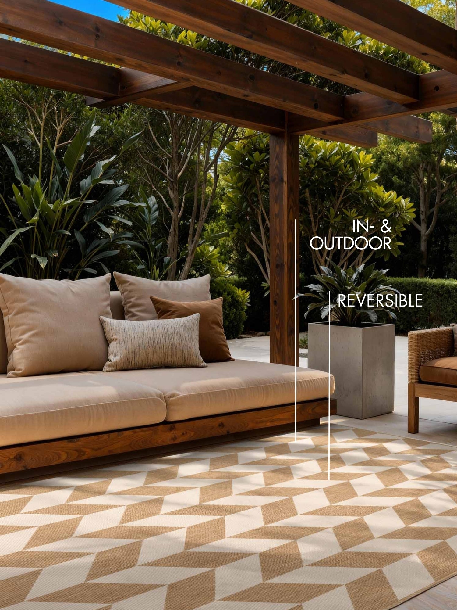 TED BAKER HARINGEY PLATTVÄVD MATTA, TERRICK JUTE VIT