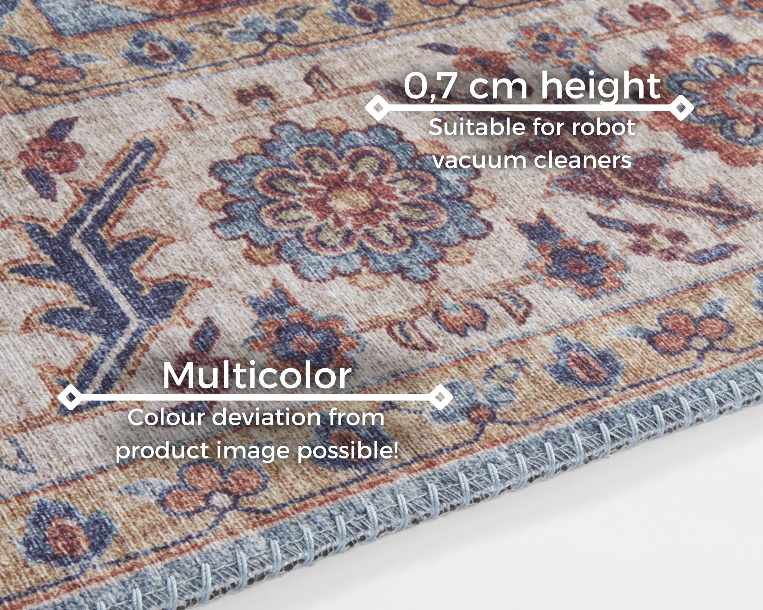 HANSE HOME ASMAR MATTA, CYANBLÅ 104002