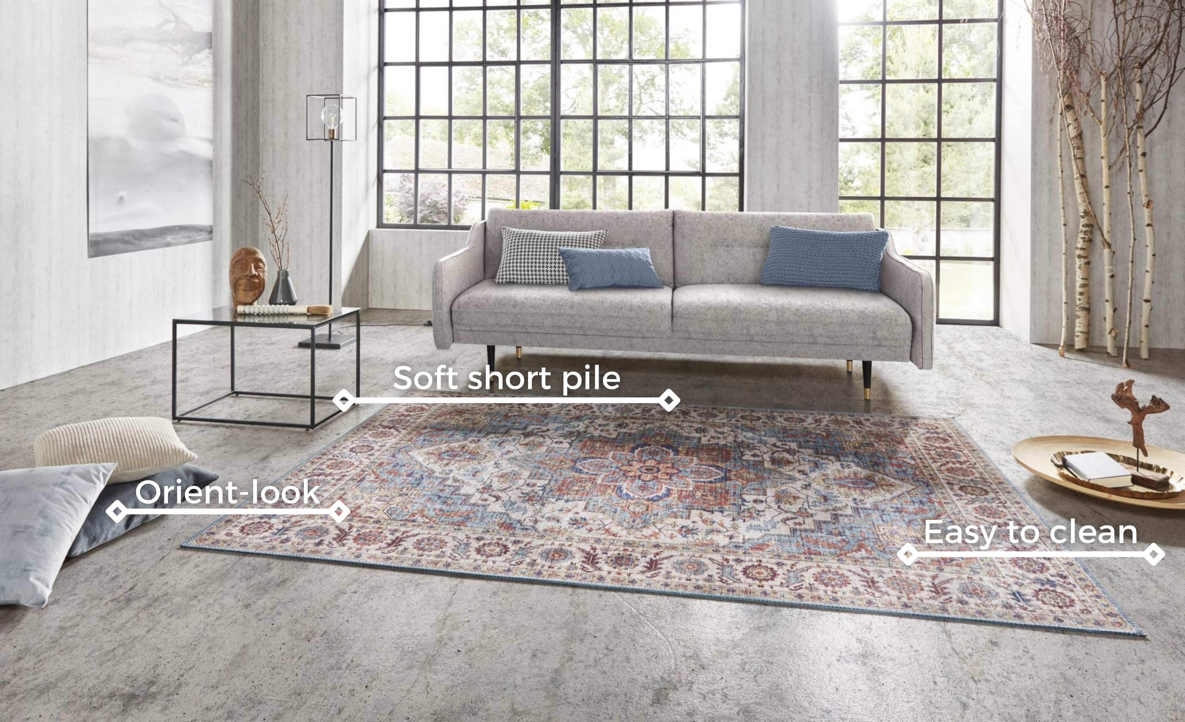 HANSE HOME ASMAR MATTA, CYANBLÅ 104002