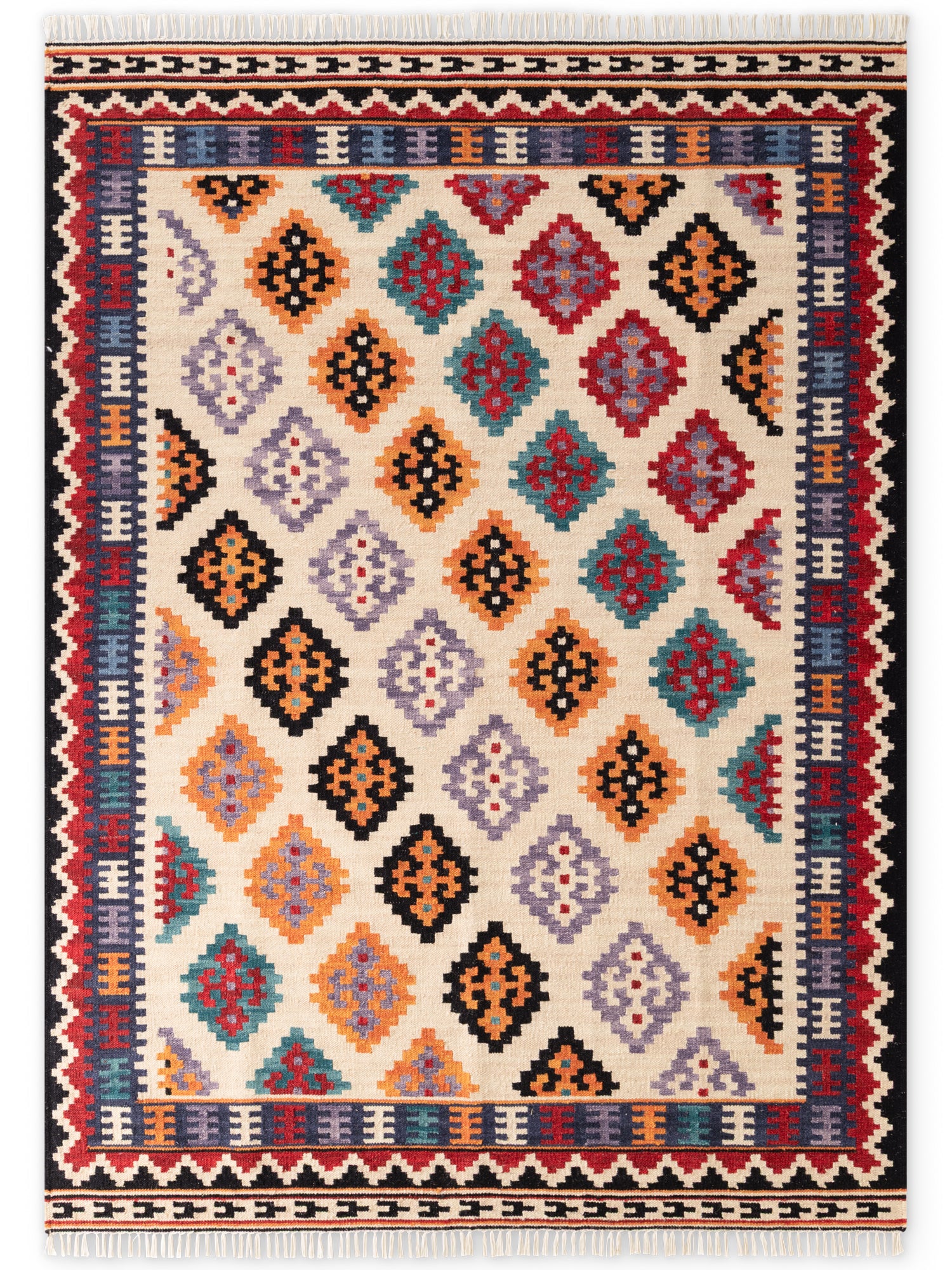 HANSE HOME KAMAL - AFGHAN KELIM MATTA, 106240 CREAM-MULTI