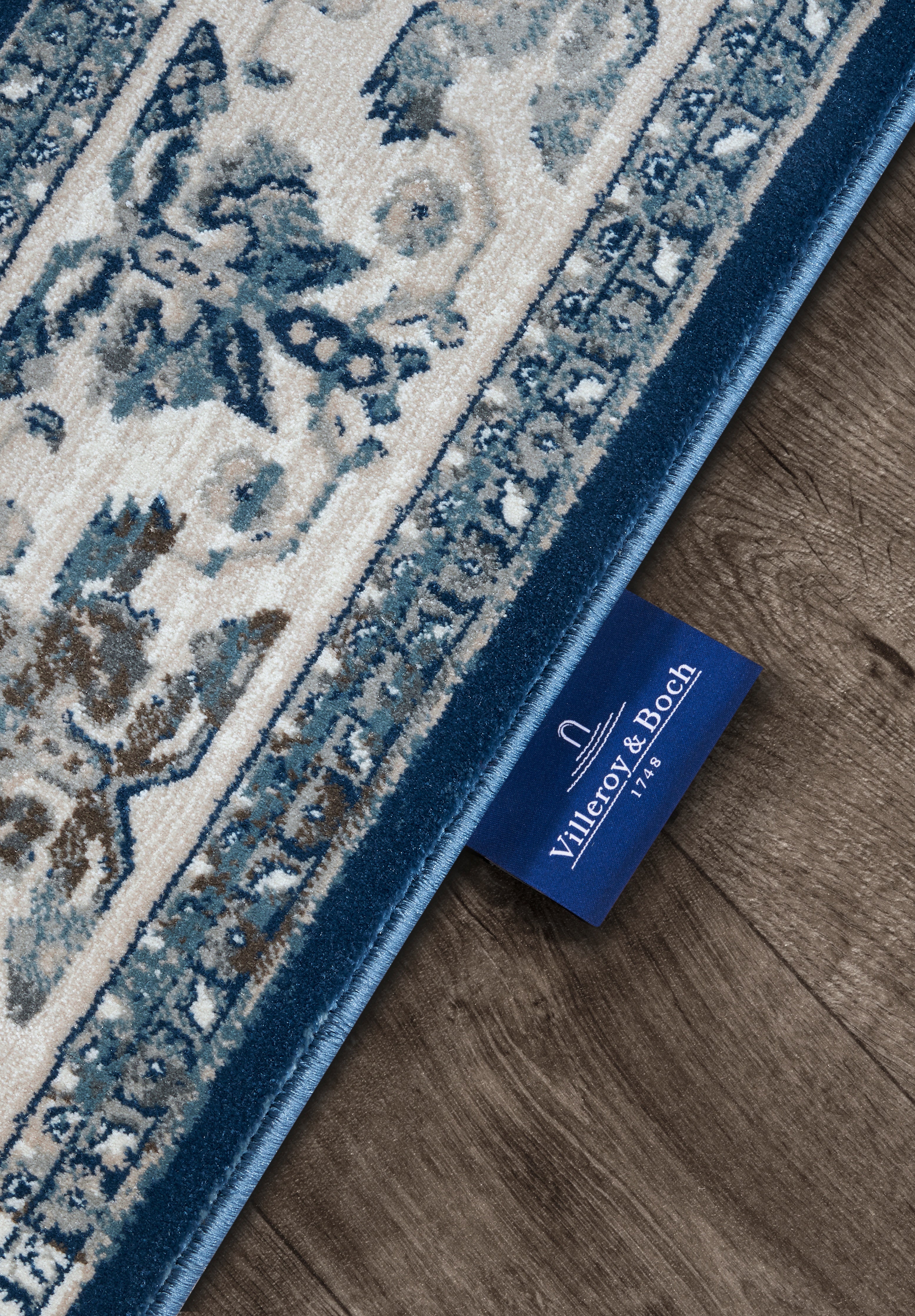 VILLEROY &amp; BOCH 106123 ORIENTALISK MATTA JEHANNE, BLÅ-KRÄMFÄRG