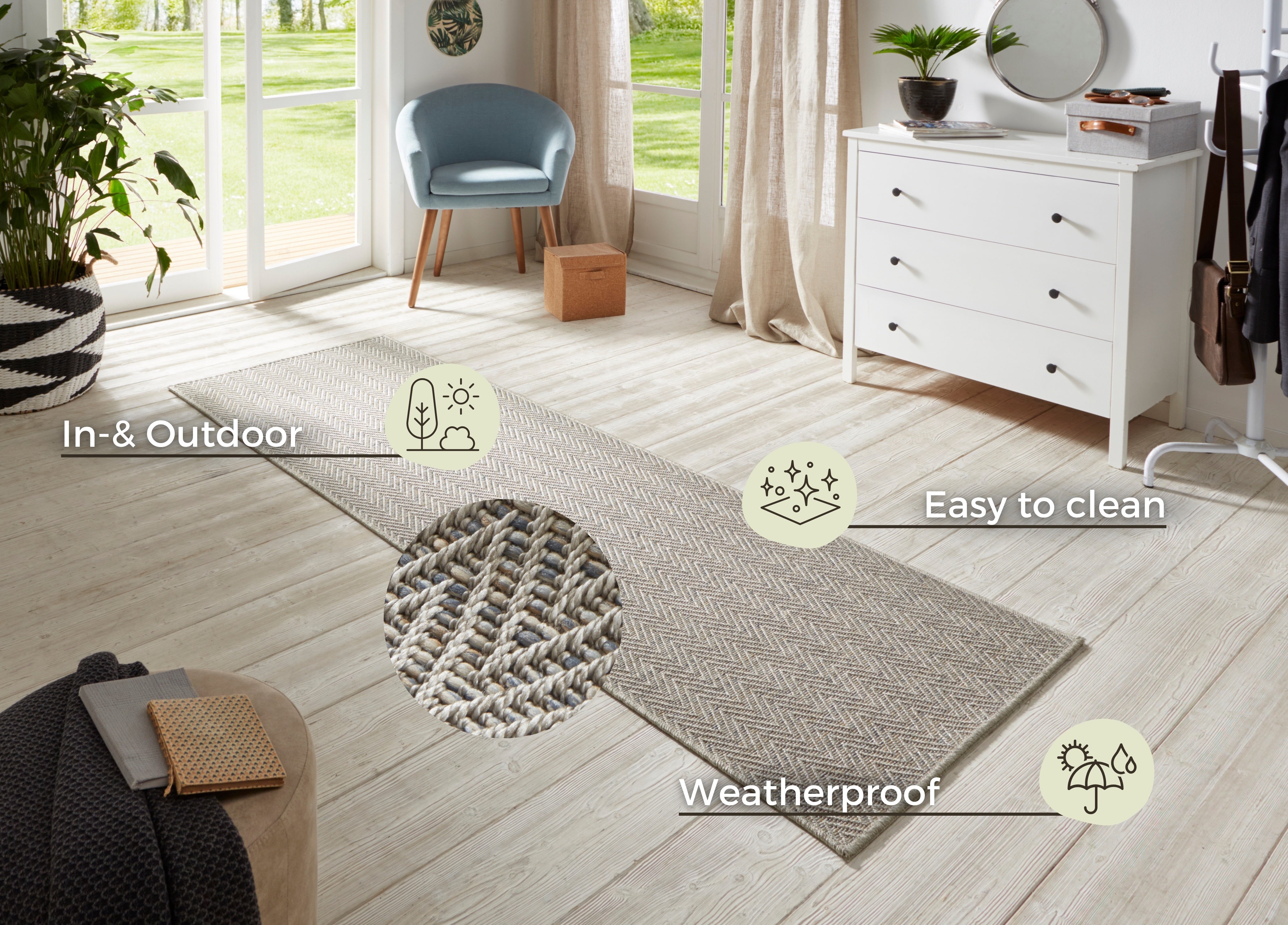 HANSE HOME MATTLÖPARE NATUR, GRÅ MULTI 104266