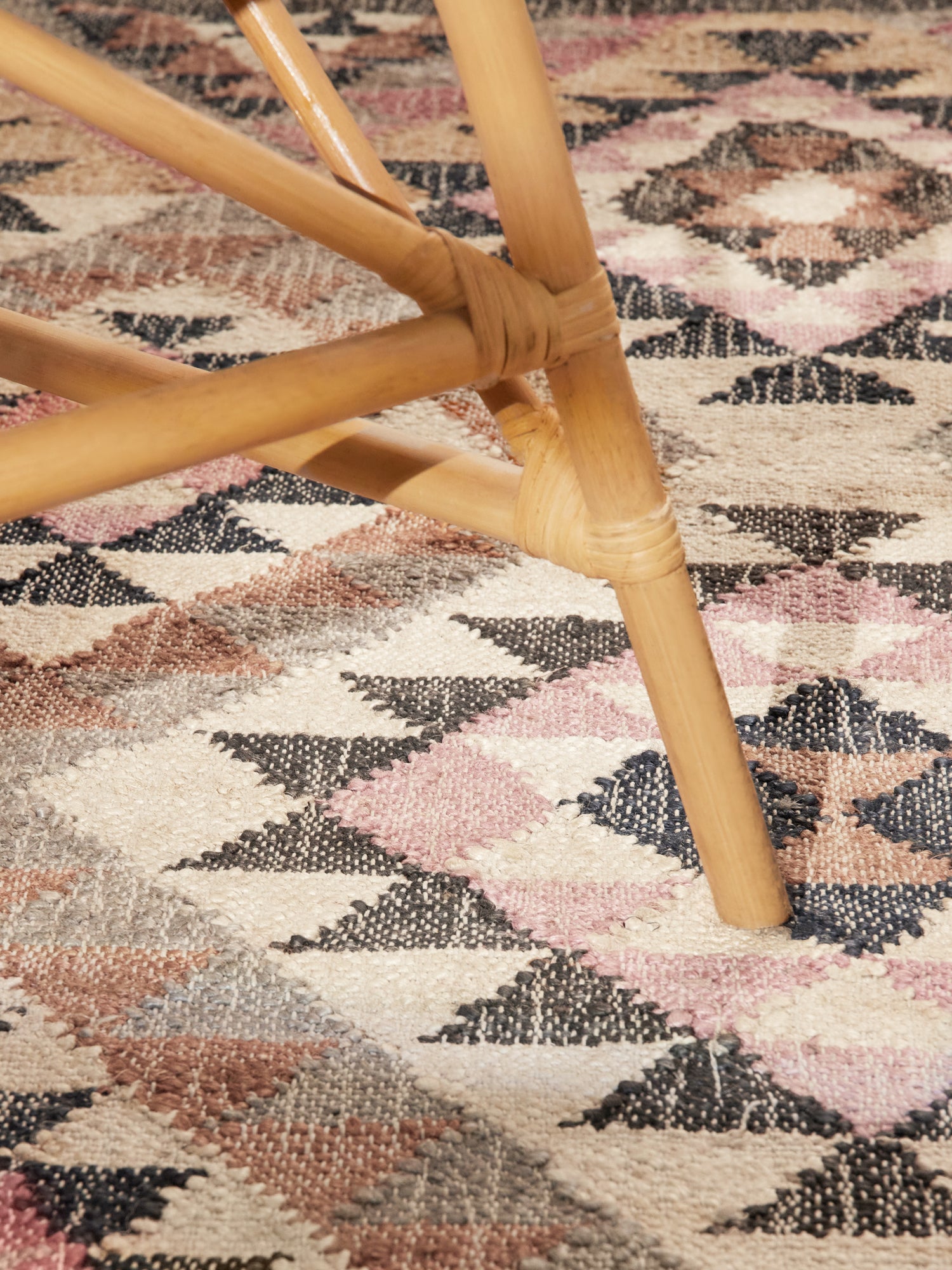 ROYA AFGHAN HANDvävd KELIM-MATTA, 106260 CREAM-MULTI