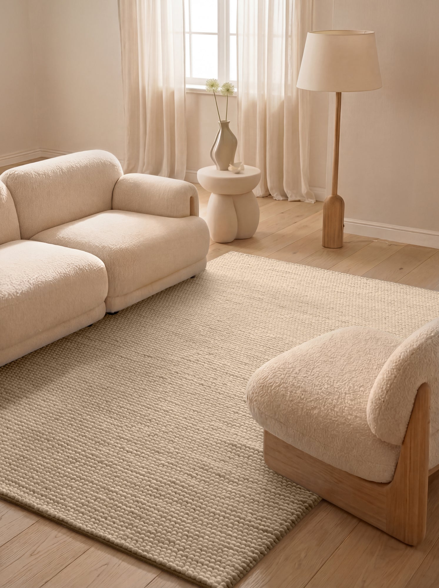 TED BAKER RICHMOND ULDTÆPPE DIANA, LYS BEIGE