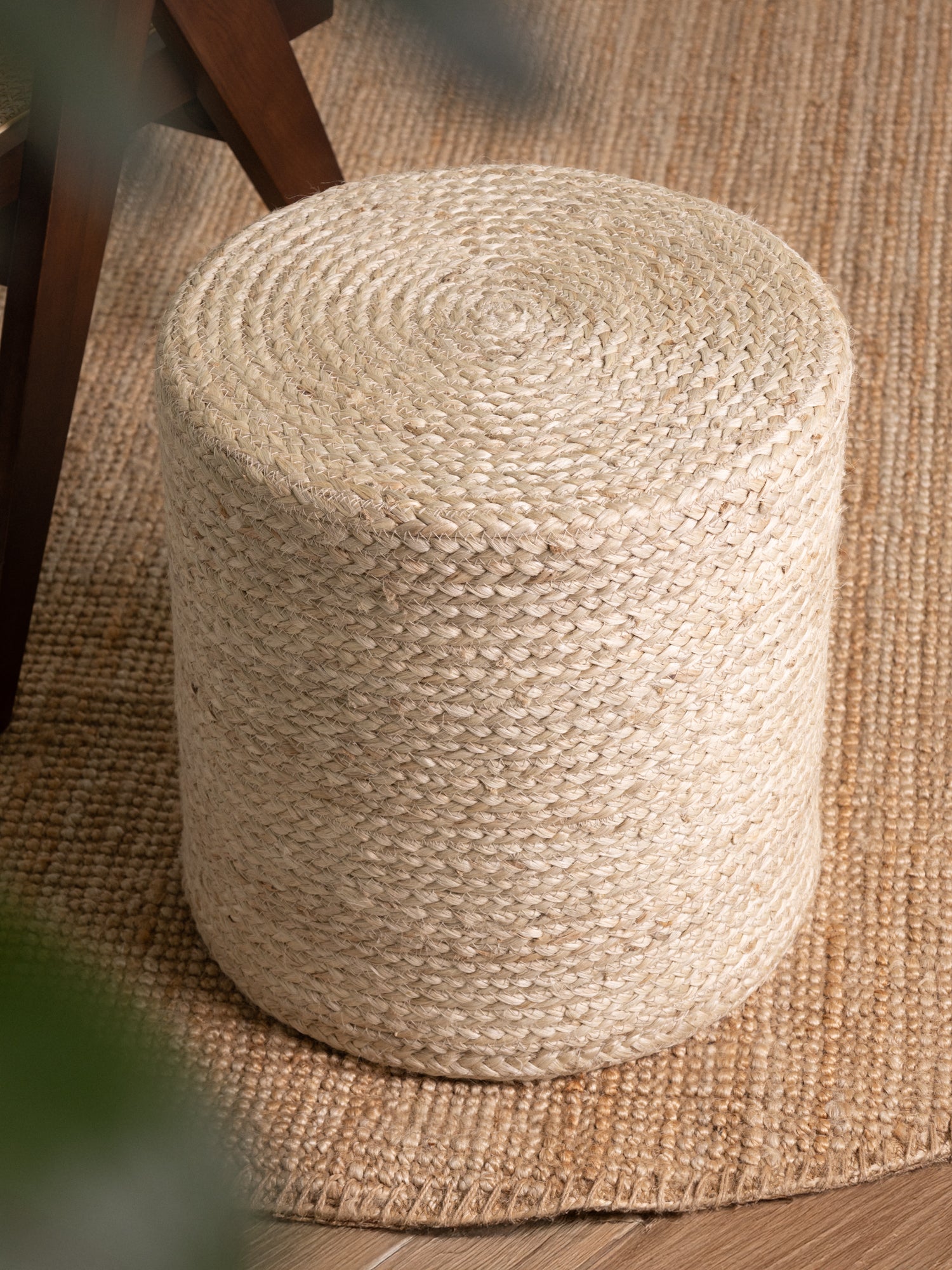 JUTZA JUTE POUF, 106236 NATURLIG Elfenben