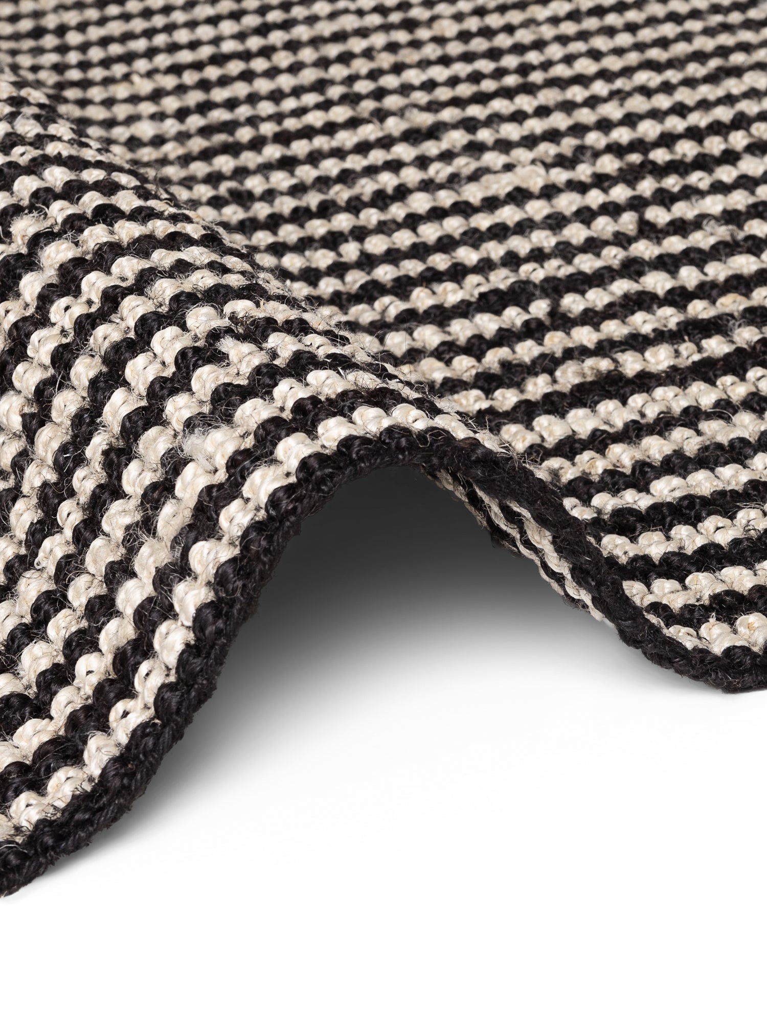 ELLE DECORATION HARVEST JUTEMATTA EBENHOLTS, NATURLIG-ELFENBEN-SVART