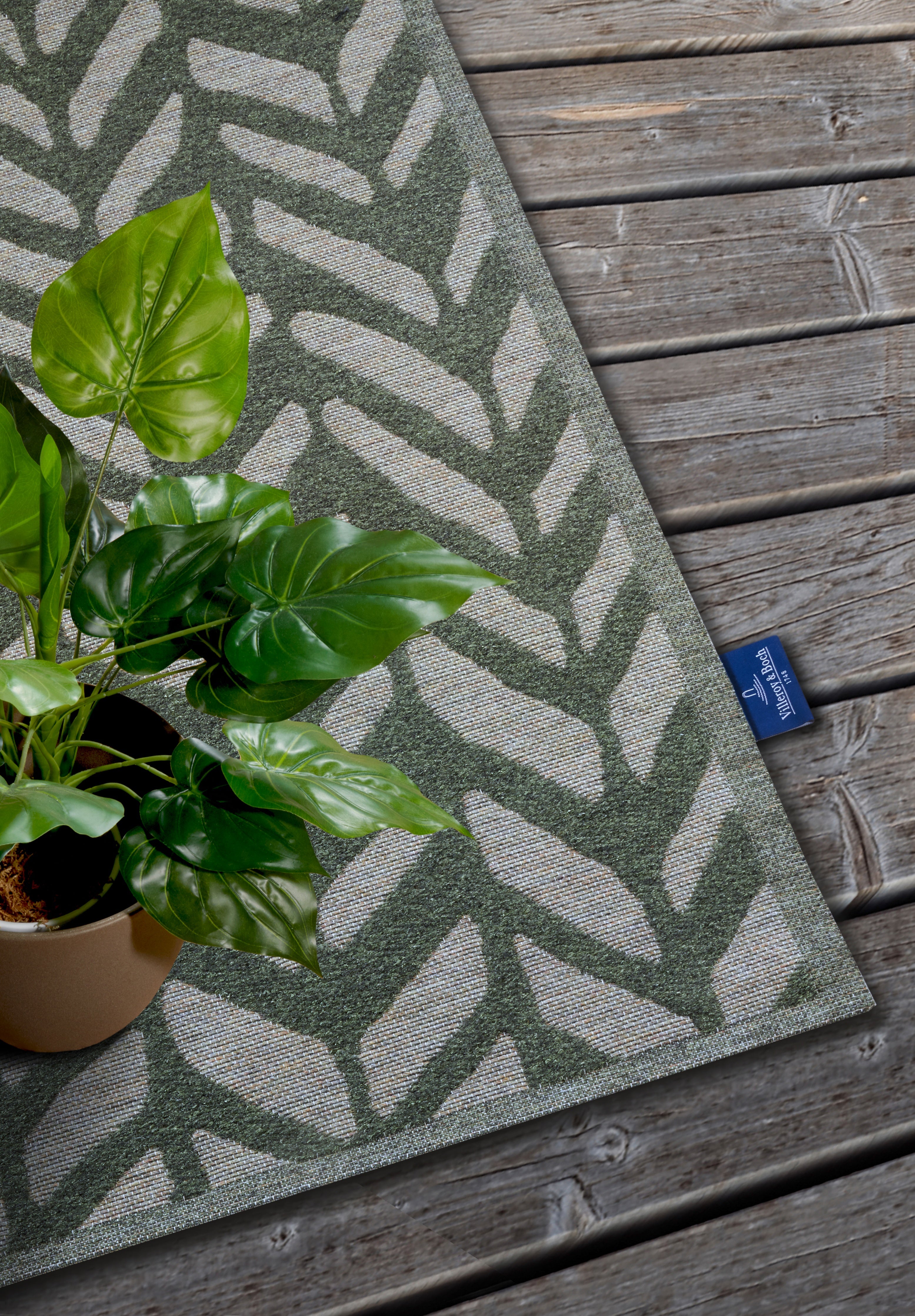 VILLEROY &amp; BOCH 106157 INOMHUS- OCH UTOMHUSMATTA, GEORGETTE JUNGLE GREEN