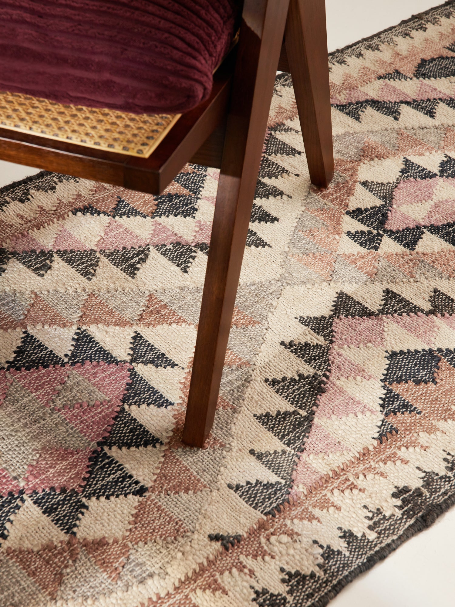 ROYA AFGHAN HANDvävd KELIM-MATTA, 106260 CREAM-MULTI