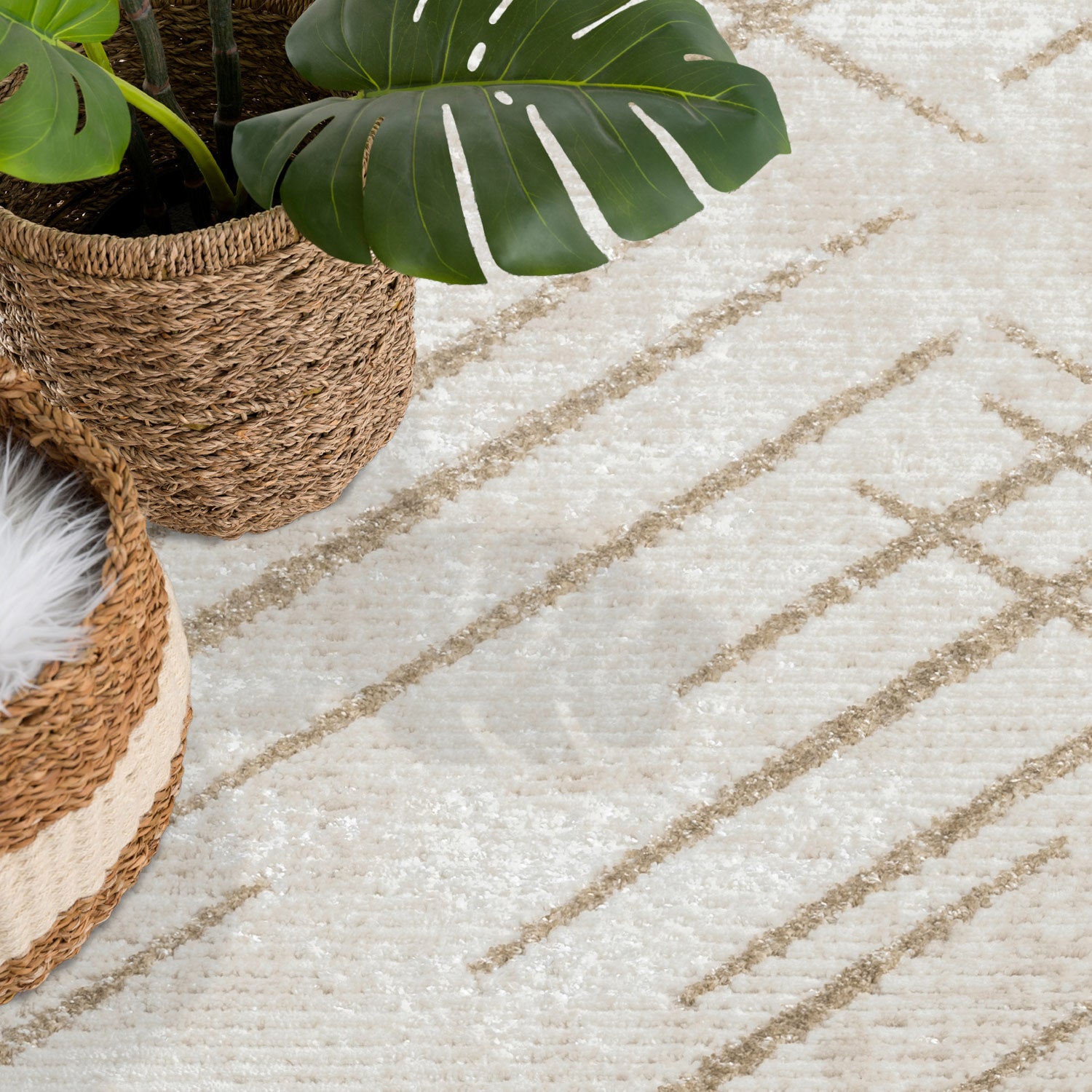 ANTIK MODERN MATTA, KRÄMFÄRGAD 245