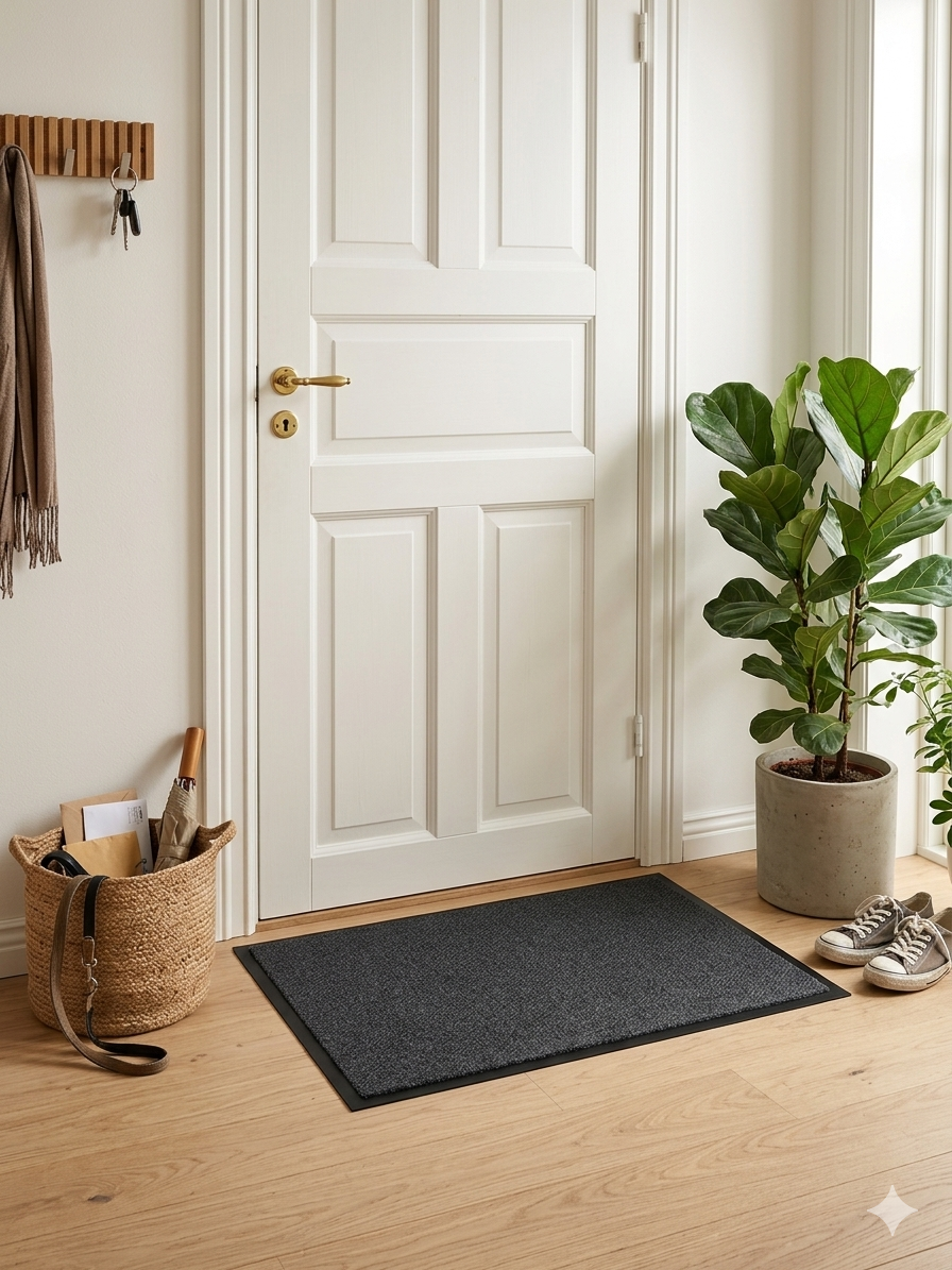 SHADOW STEP - SLIDSTÆRK POLYAMID SKRABEMÅTTE, GRÅ-MIX