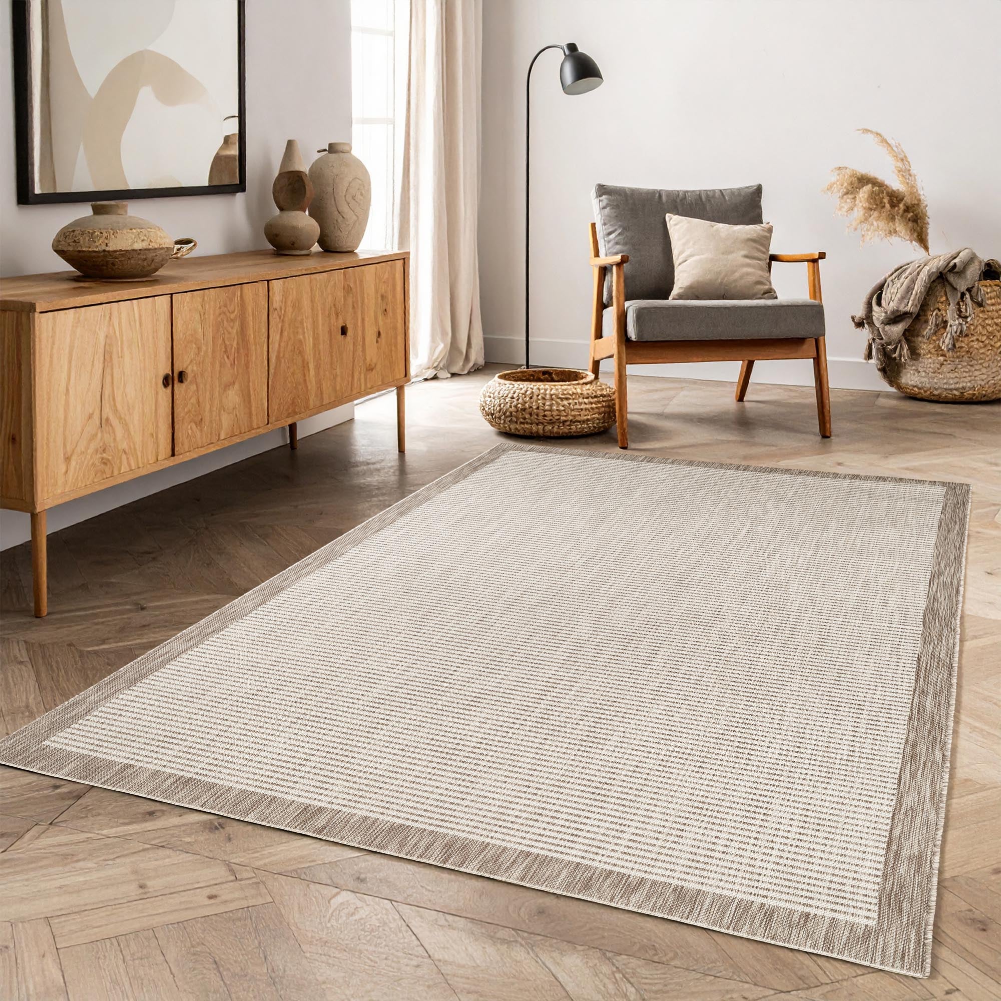 SUNSET PLATTVÄVD MATTA, 300 BEIGE