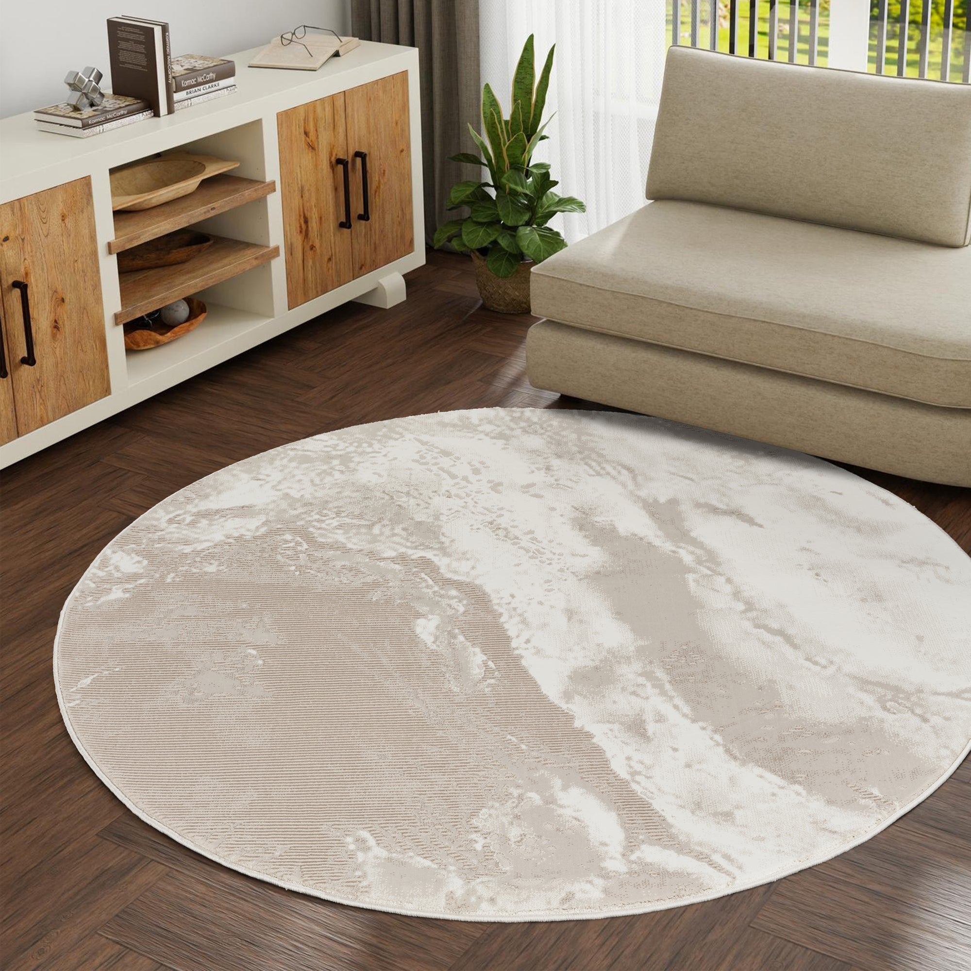 Renässansmodern matta, 200 beige