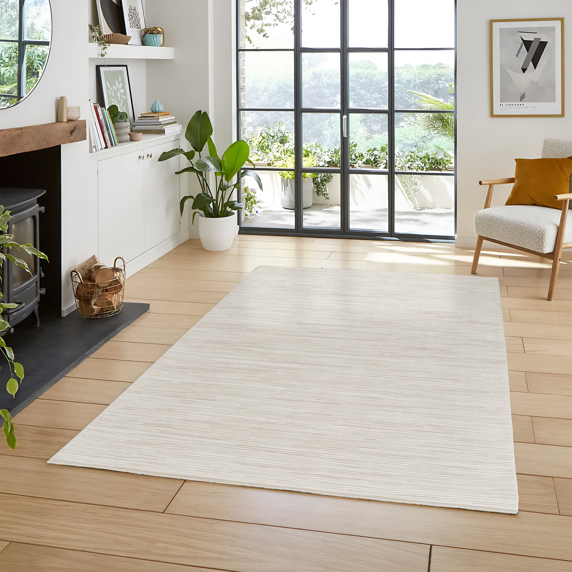 Renässansmodern matta, 200 beige