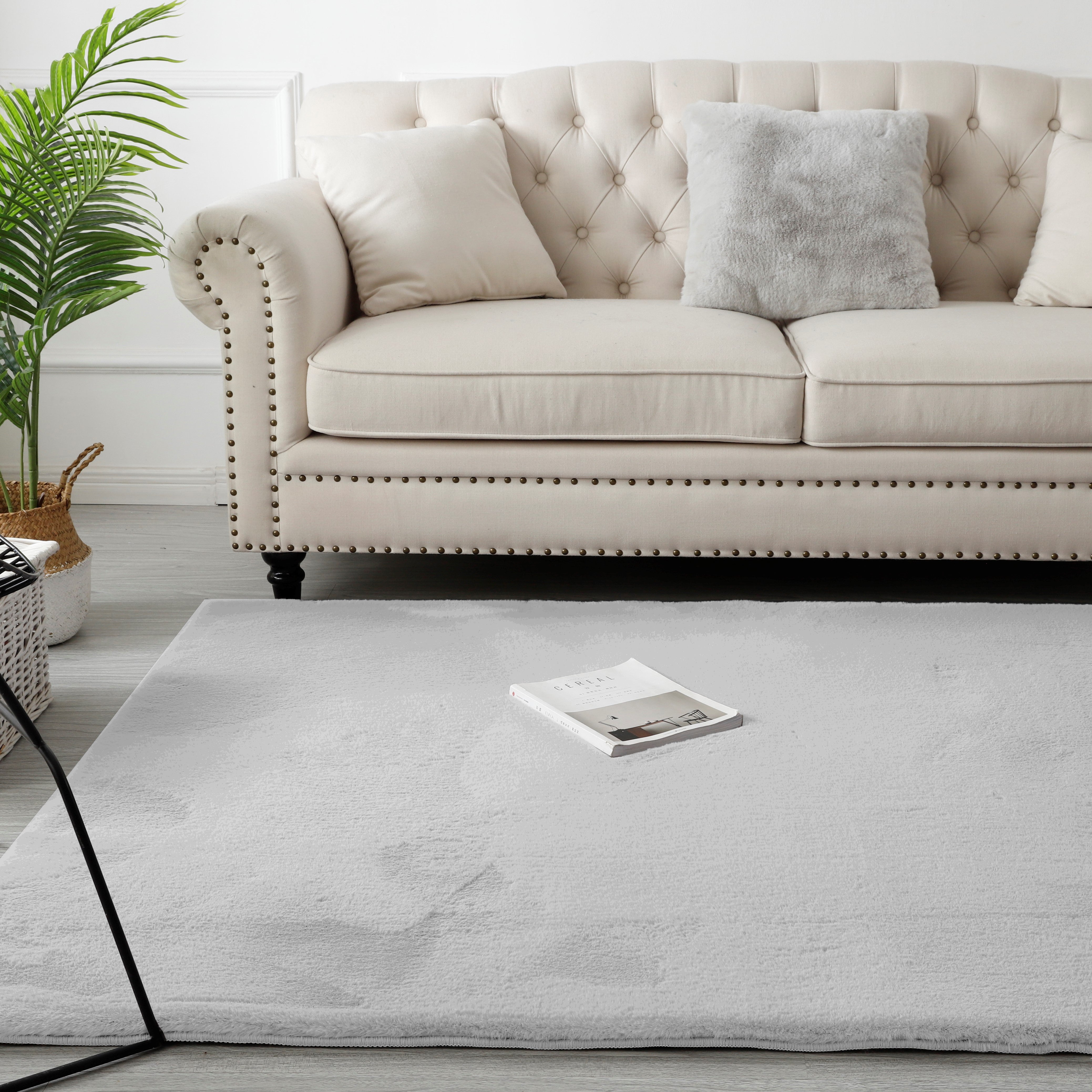 MJUK PÄLSMATTA, 700 GRÅ