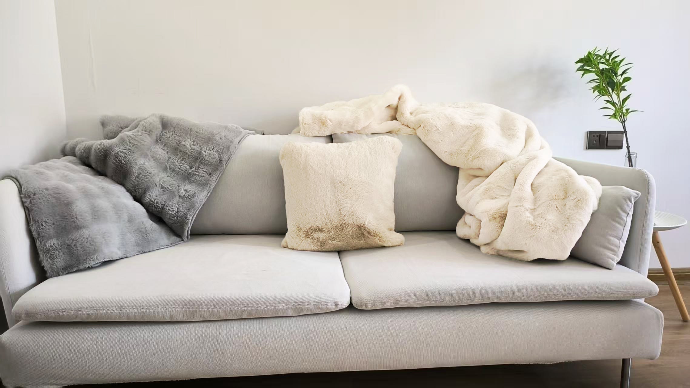 MJUKT PÄLSKUDDOVERDRAG, KRÄM