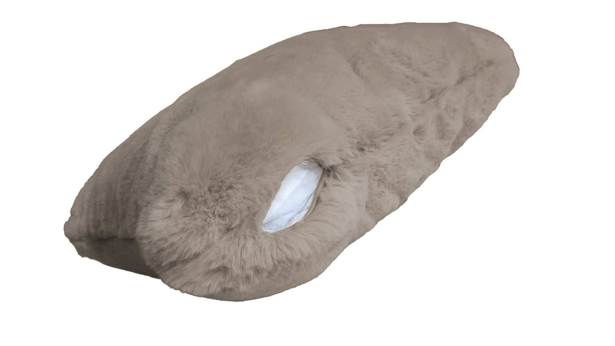 Mjukt pälsfodral, taupe