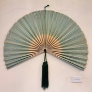 SENSU, HANDGJORD BAMBUSVÄGGFLÄKT - SVART NATURMIX