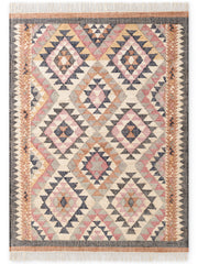 ROYA AFGHAN HANDvävd KELIM-MATTA, 106260 CREAM-MULTI