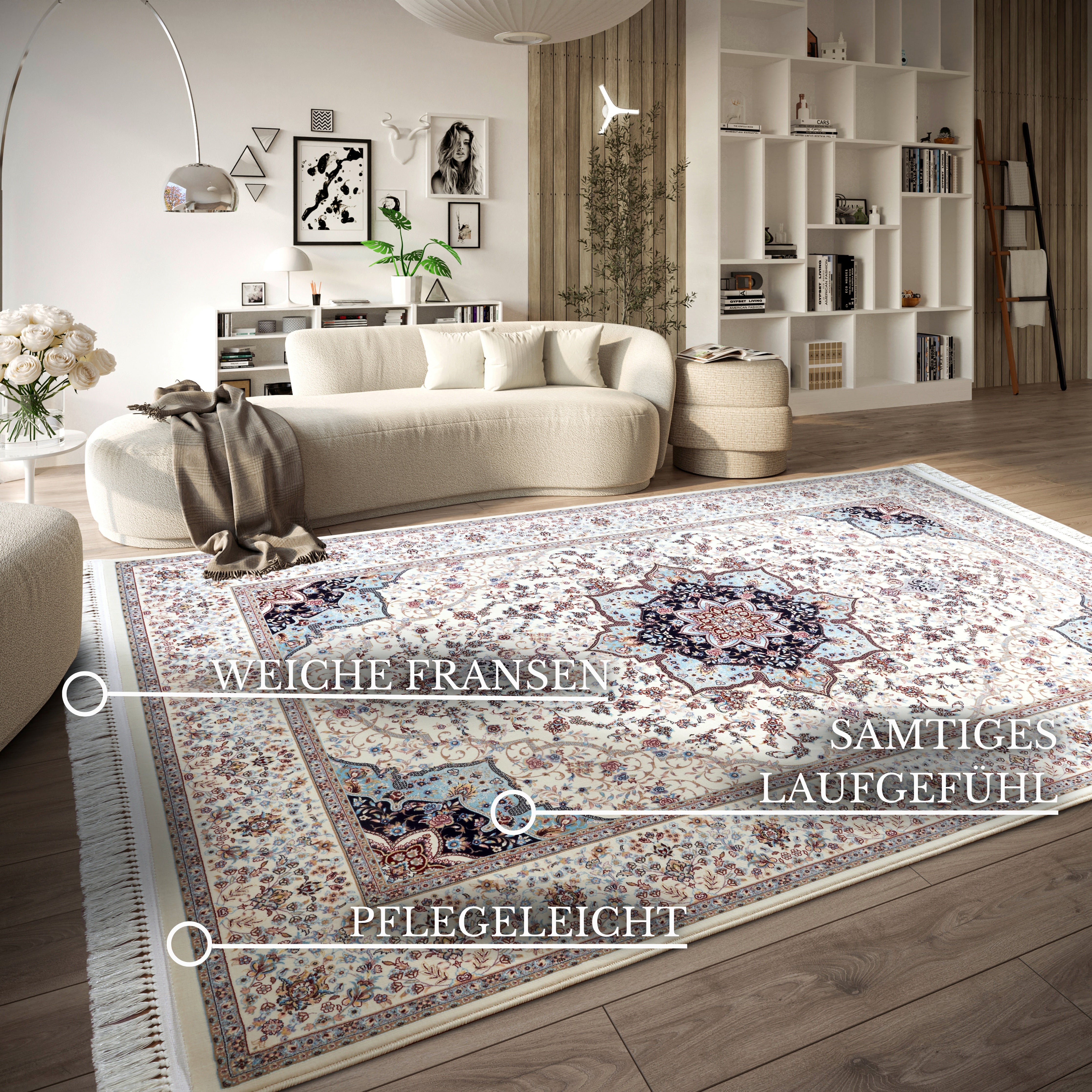 VILLEROY &amp; BOCH 106125 ORIENTALISK MATTA, ETIENNE BLÅ-KRÄM