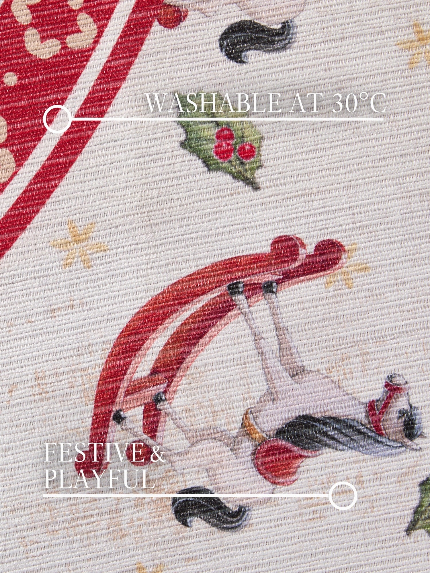 VILLEROY &amp; BOCH TOY'S DELIGHT LIMITED EDITION JULMATTA, GUNGHÄST KRÄMRÖD