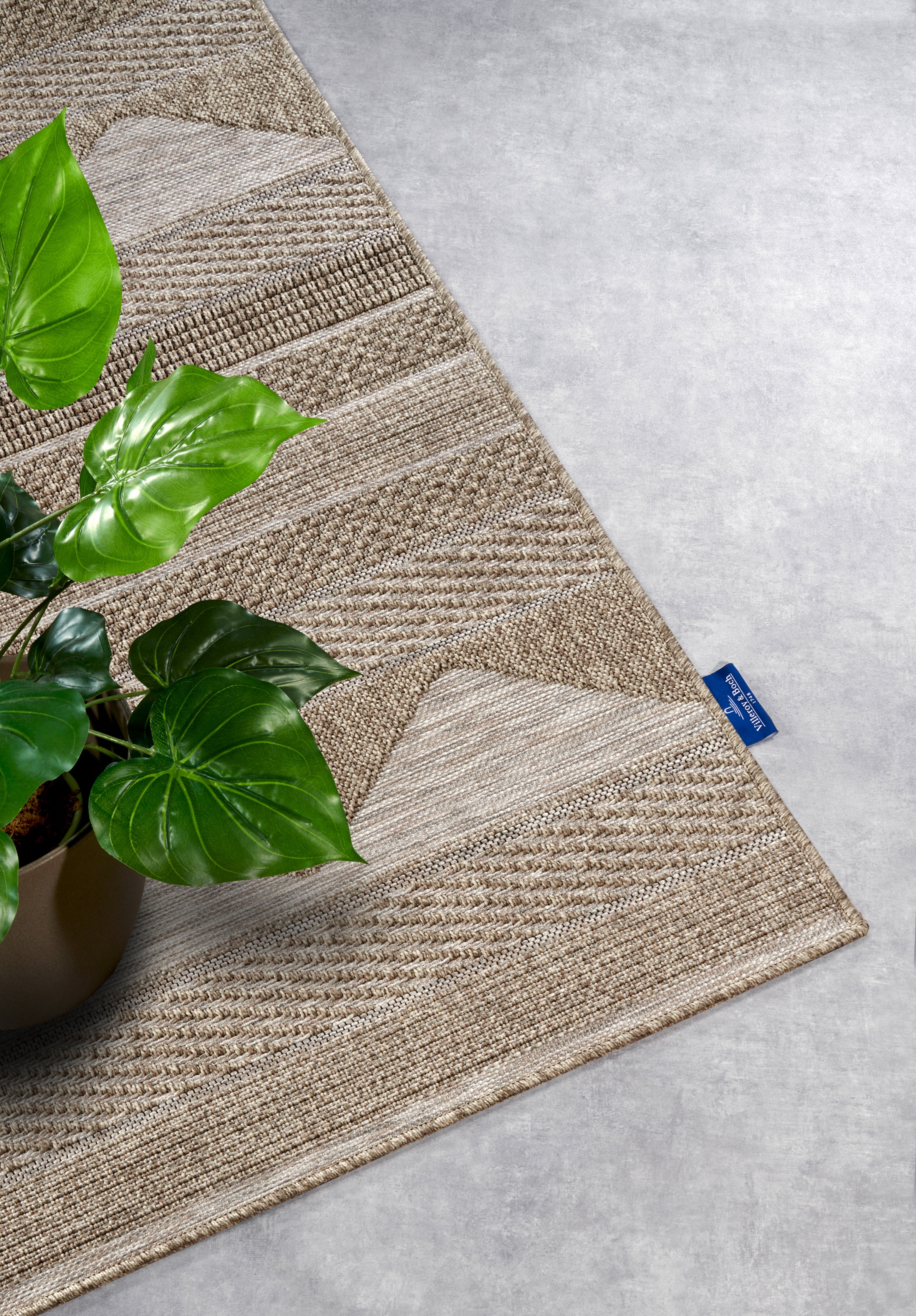 VILLEROY &amp; BOCH 106080 INOMHUS- OCH UTOMHUSMATTA ELISABETH, NATURBRUN