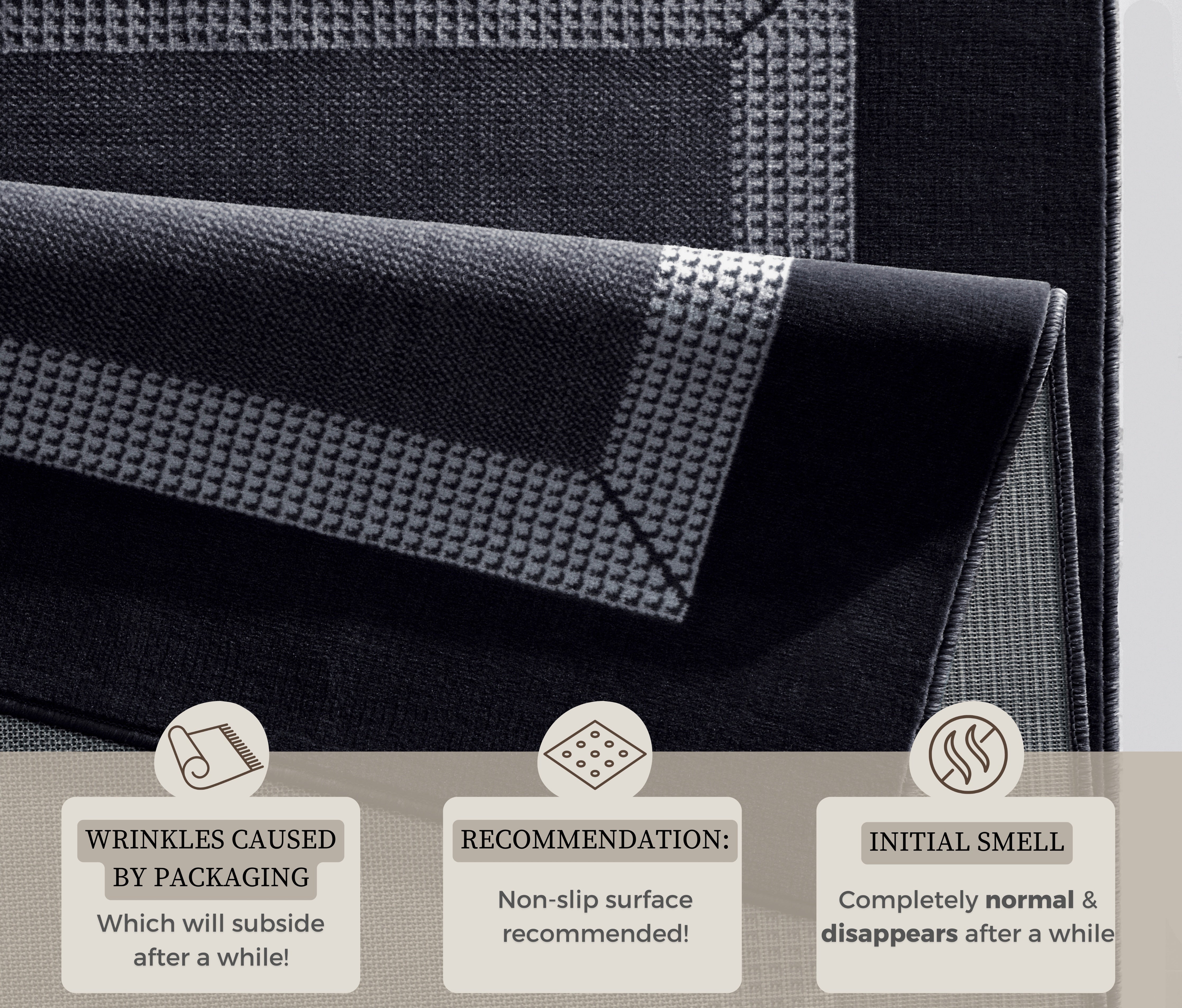 BASIC BANDMATTA, SVART 105486