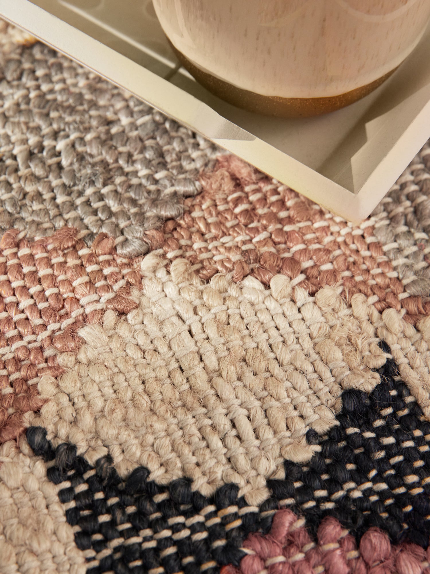 ROYA AFGHAN HANDvävd KELIM-MATTA, 106260 CREAM-MULTI