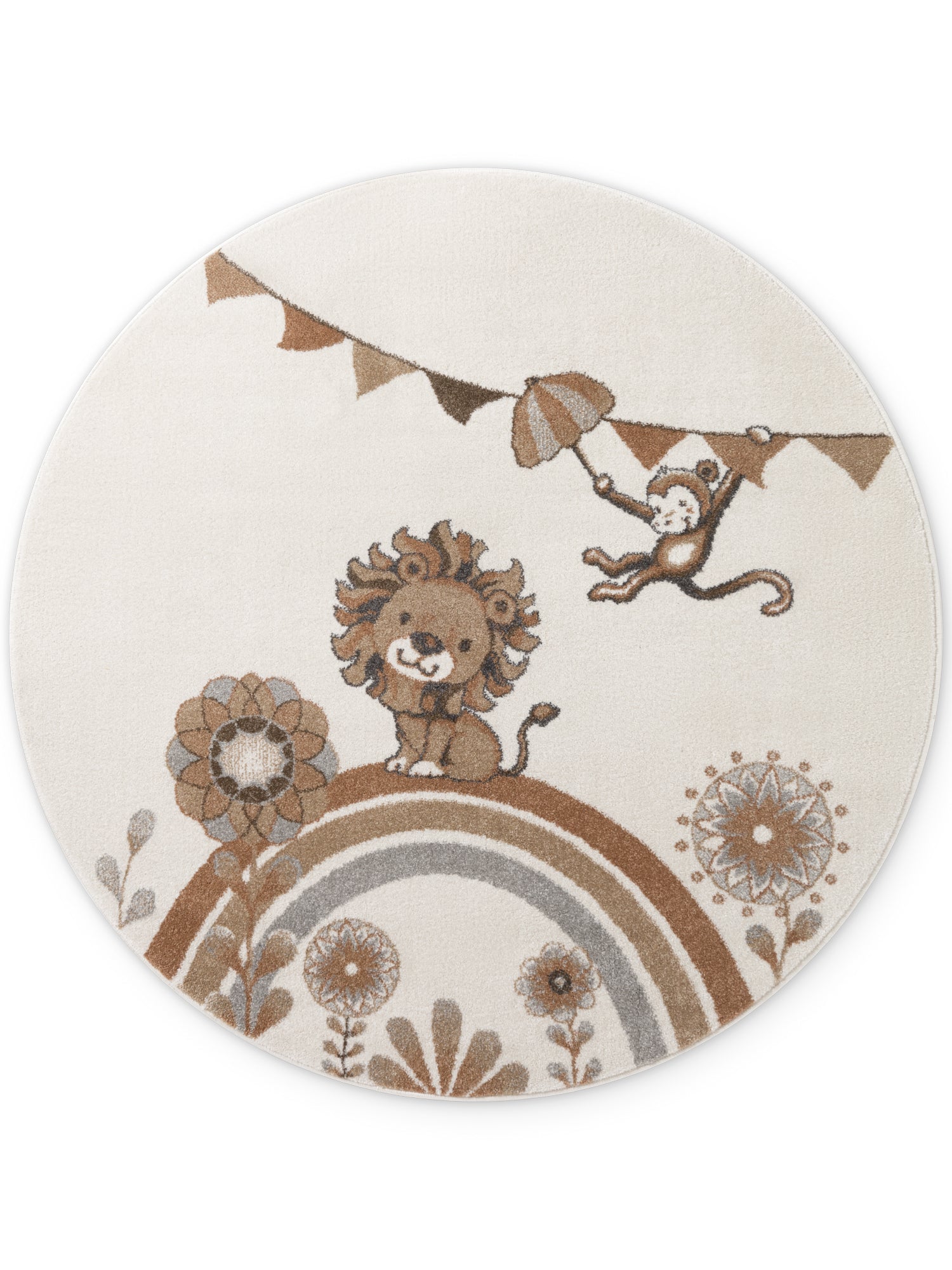 VILLEROY &amp; BOCH BOHO KIDS BARNFILT RUDNT - LION SUMMER PARTY, CRÈME MULTI 106307