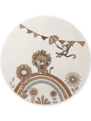 VILLEROY &amp; BOCH BOHO KIDS BARNFILT RUDNT - LION SUMMER PARTY, CRÈME MULTI 106307