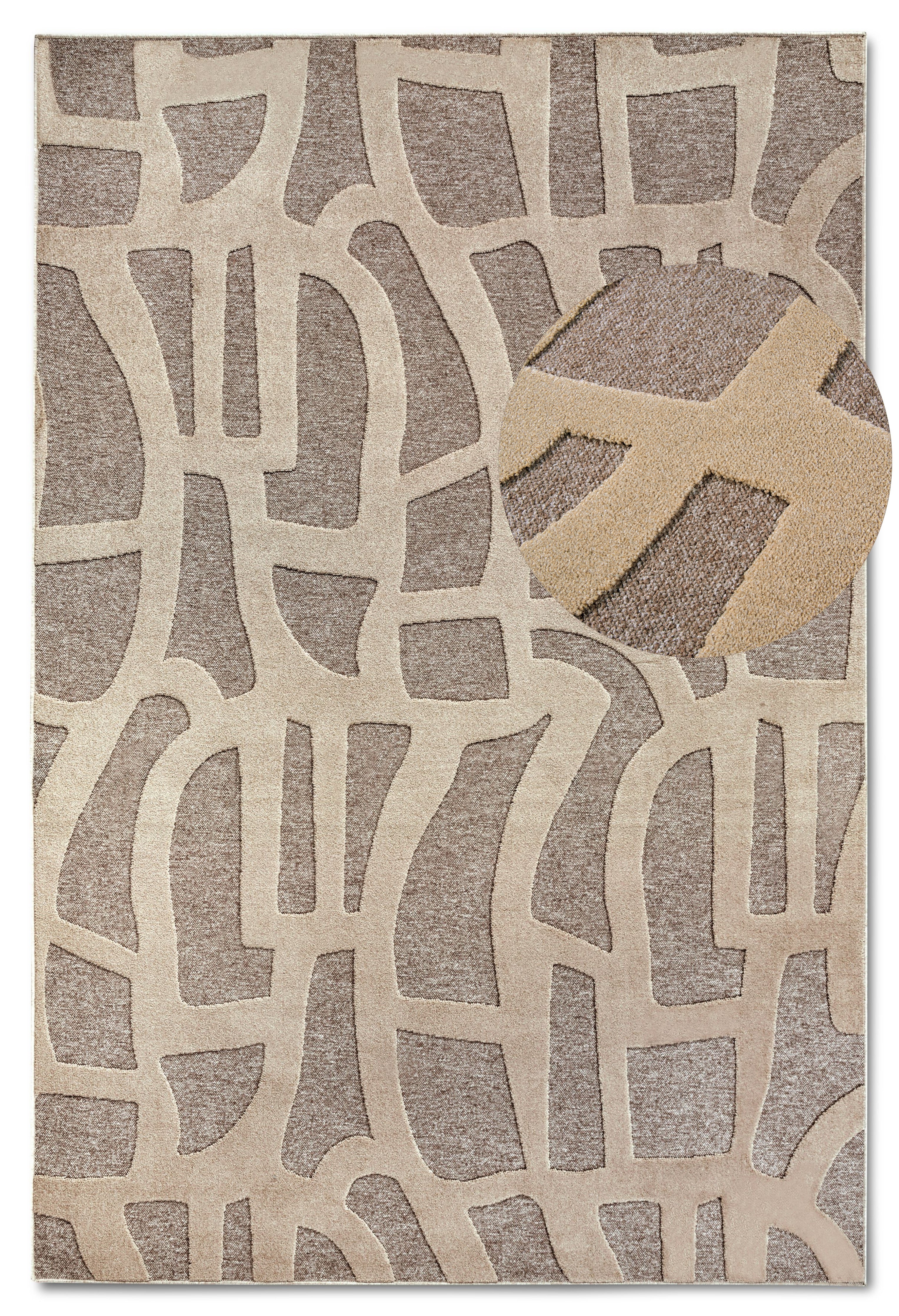 VILLEROY &amp; BOCH 106142 HÖG-LÅG Luggmatta, THERESE Naturgrå-BEIGE