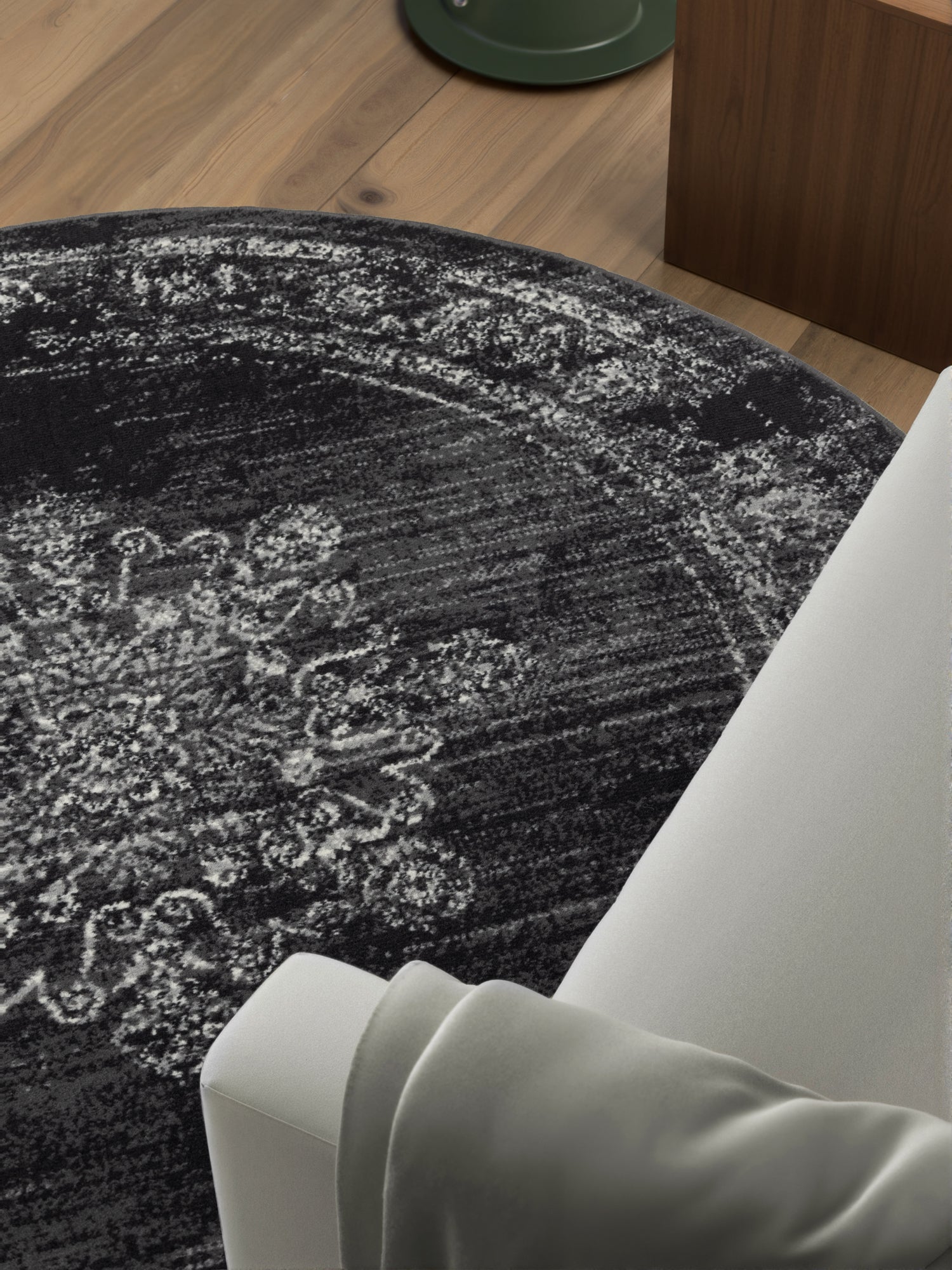 FLORIA RUND MATTA - MÖRKGRÅ 106253