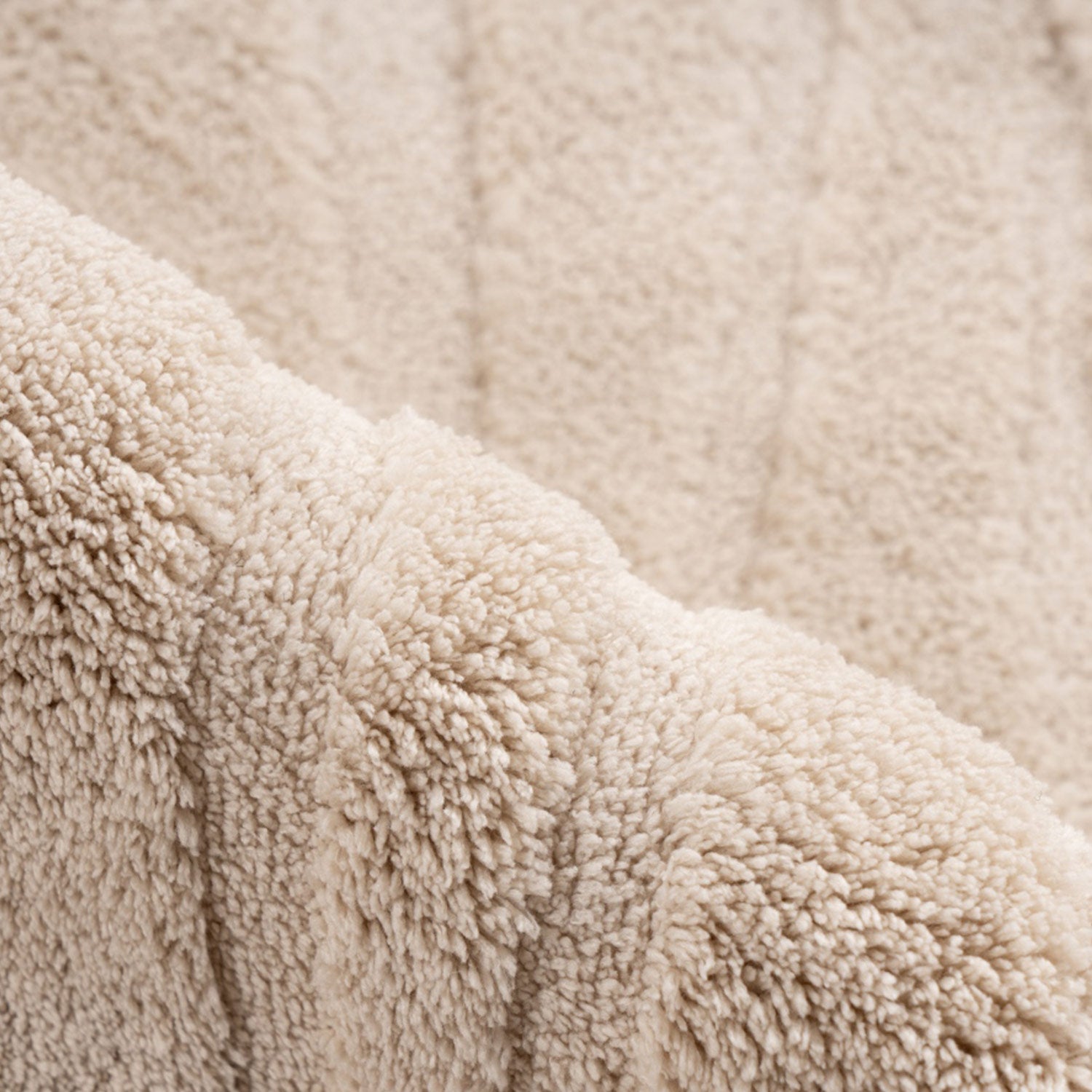 Vågig mjuk badrumsmatta, 400 beige