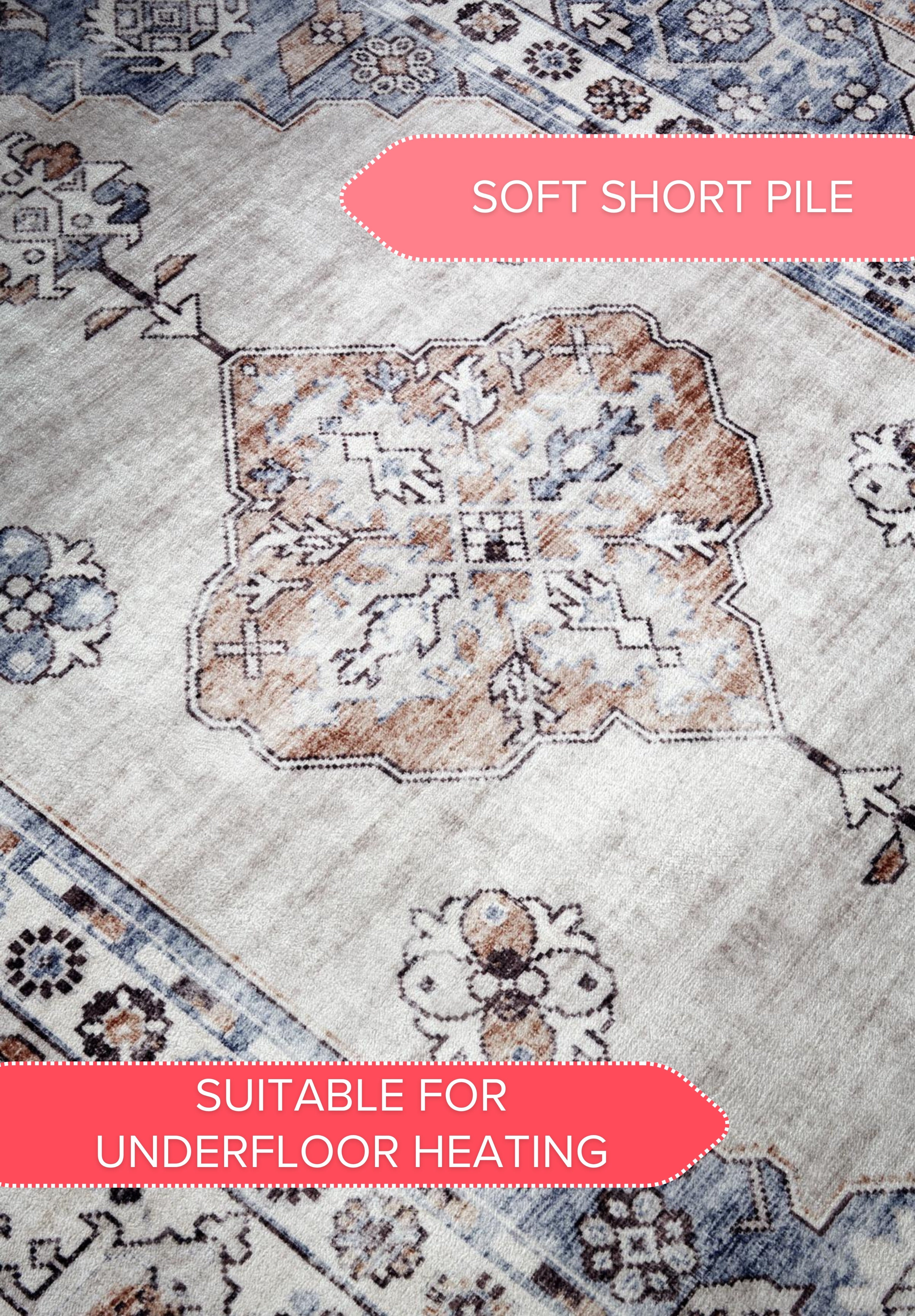 HANSE HOME ASYA MATTA BLÅ KOPPAR - 106046