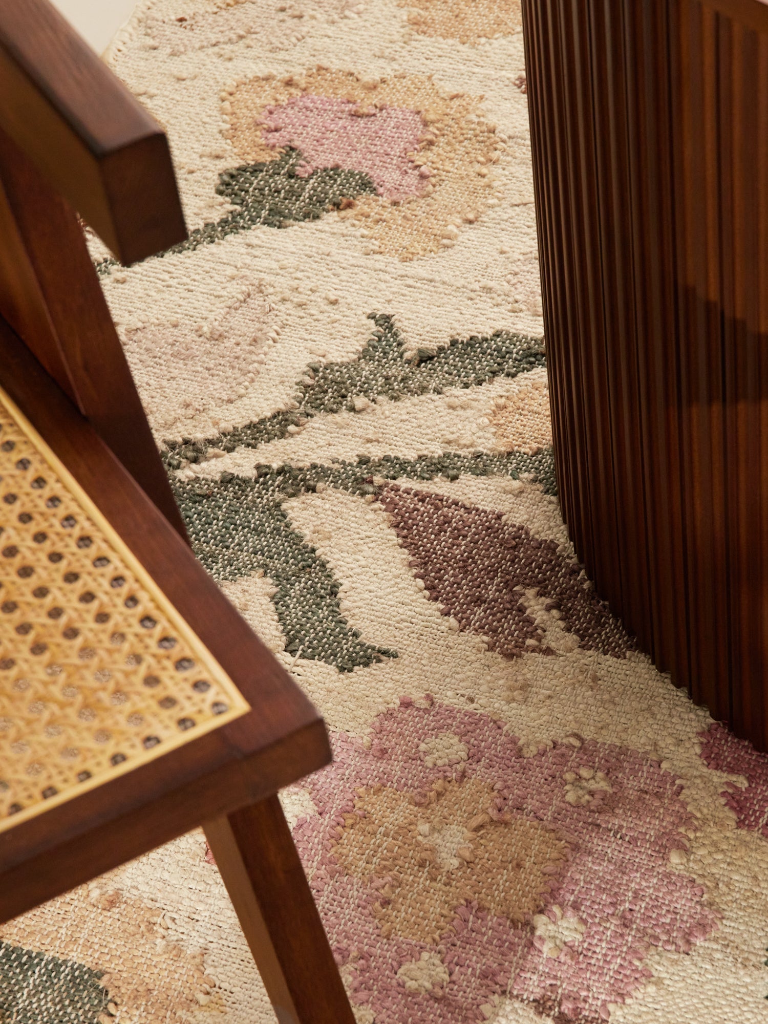 ROYA AFGHAN HANDvävd KELIM-MATTA, 106259 CREAM-MULTI