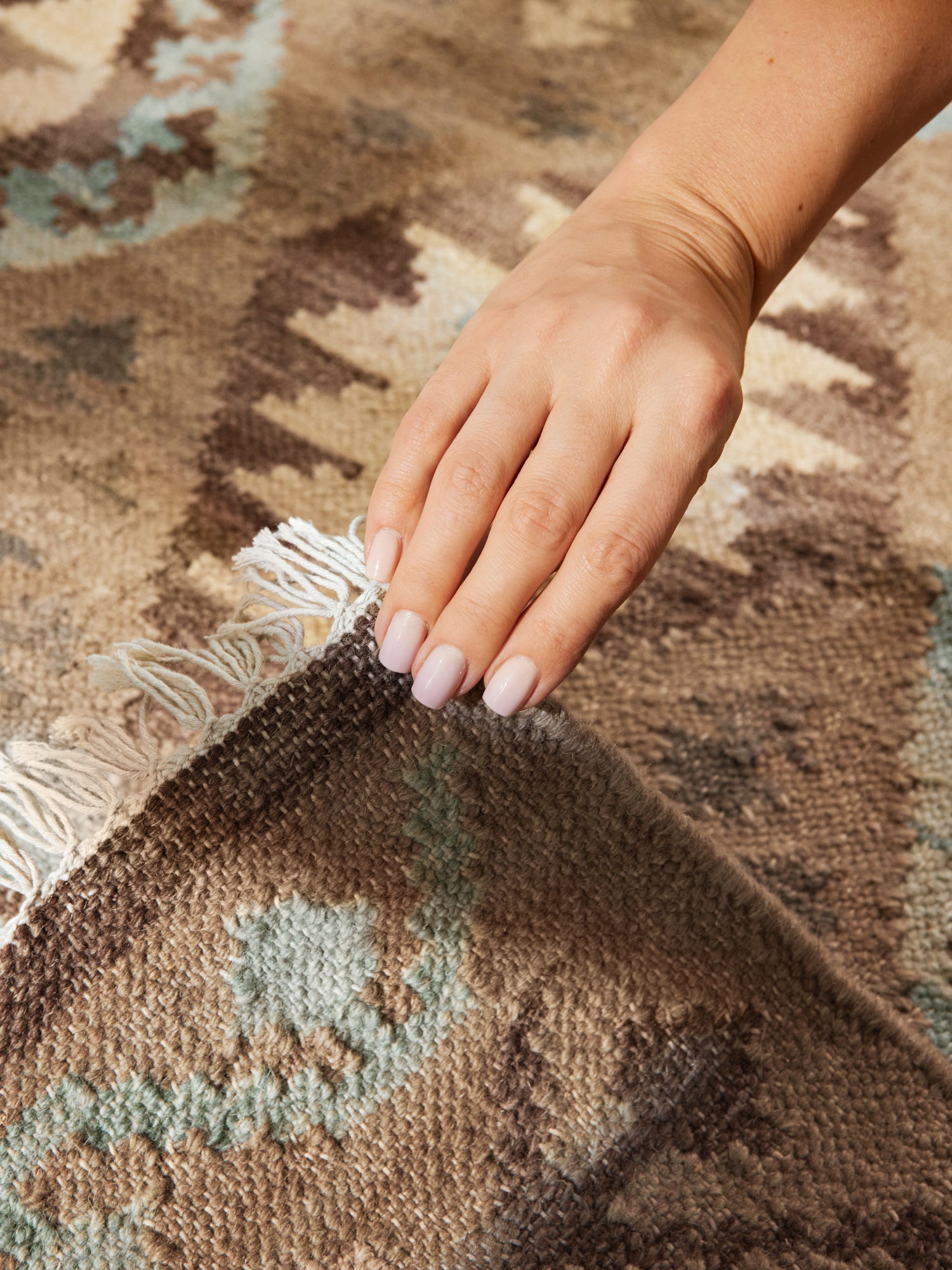 HANSE HOME KAMAL - AFGHAN KELIM MATTA, 106243 LJUSBLÅ