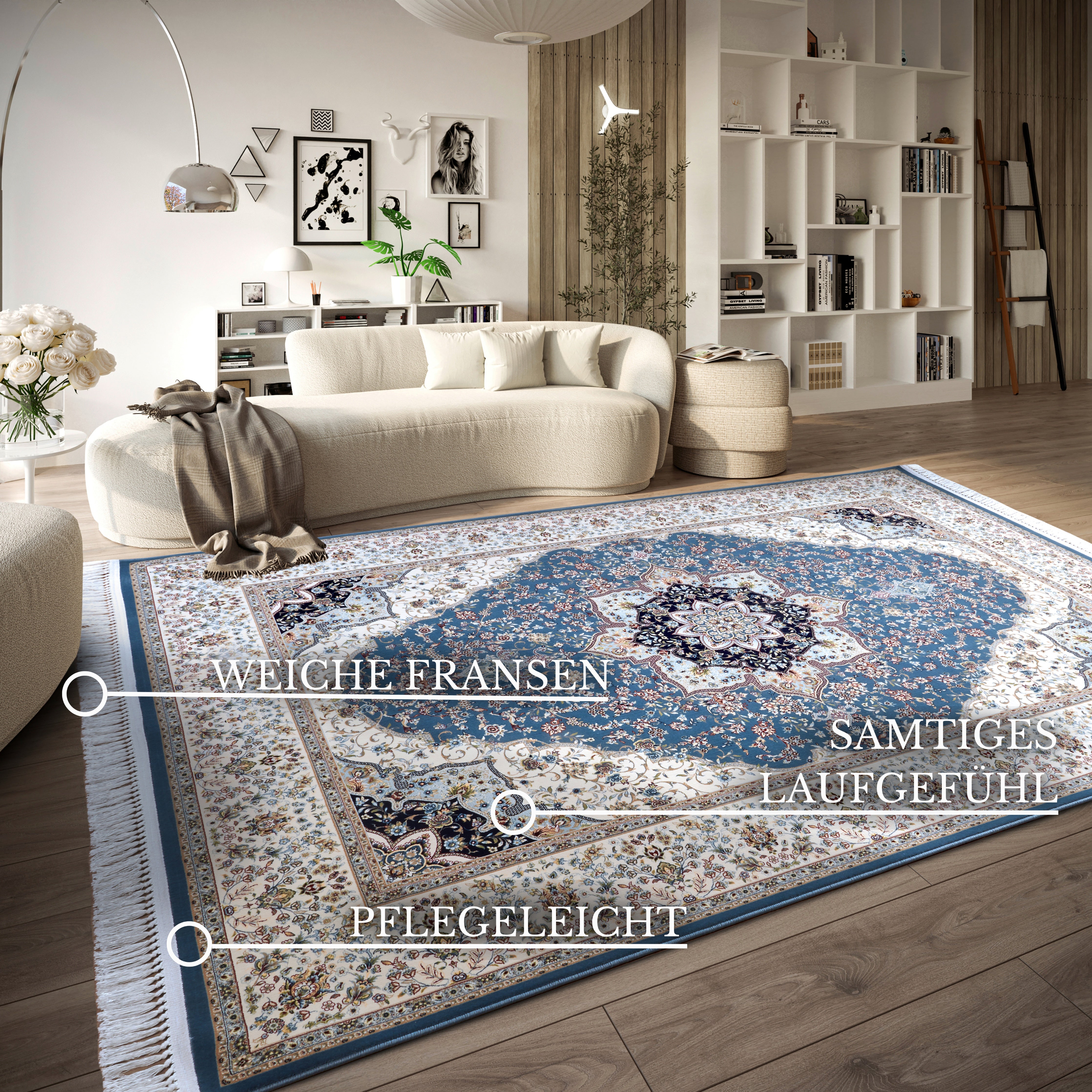 VILLEROY &amp; BOCH 106127 ORIENTALSK MATTA, ETIENNE LJUSBLÅ-KRÄM