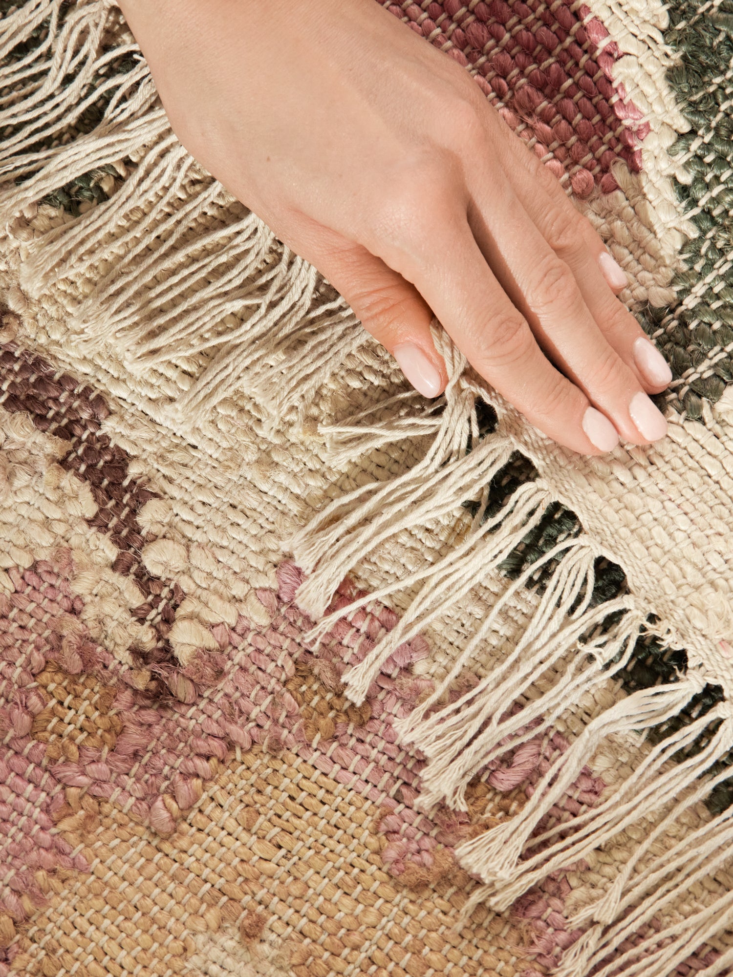 ROYA AFGHAN HANDvävd KELIM-MATTA, 106259 CREAM-MULTI