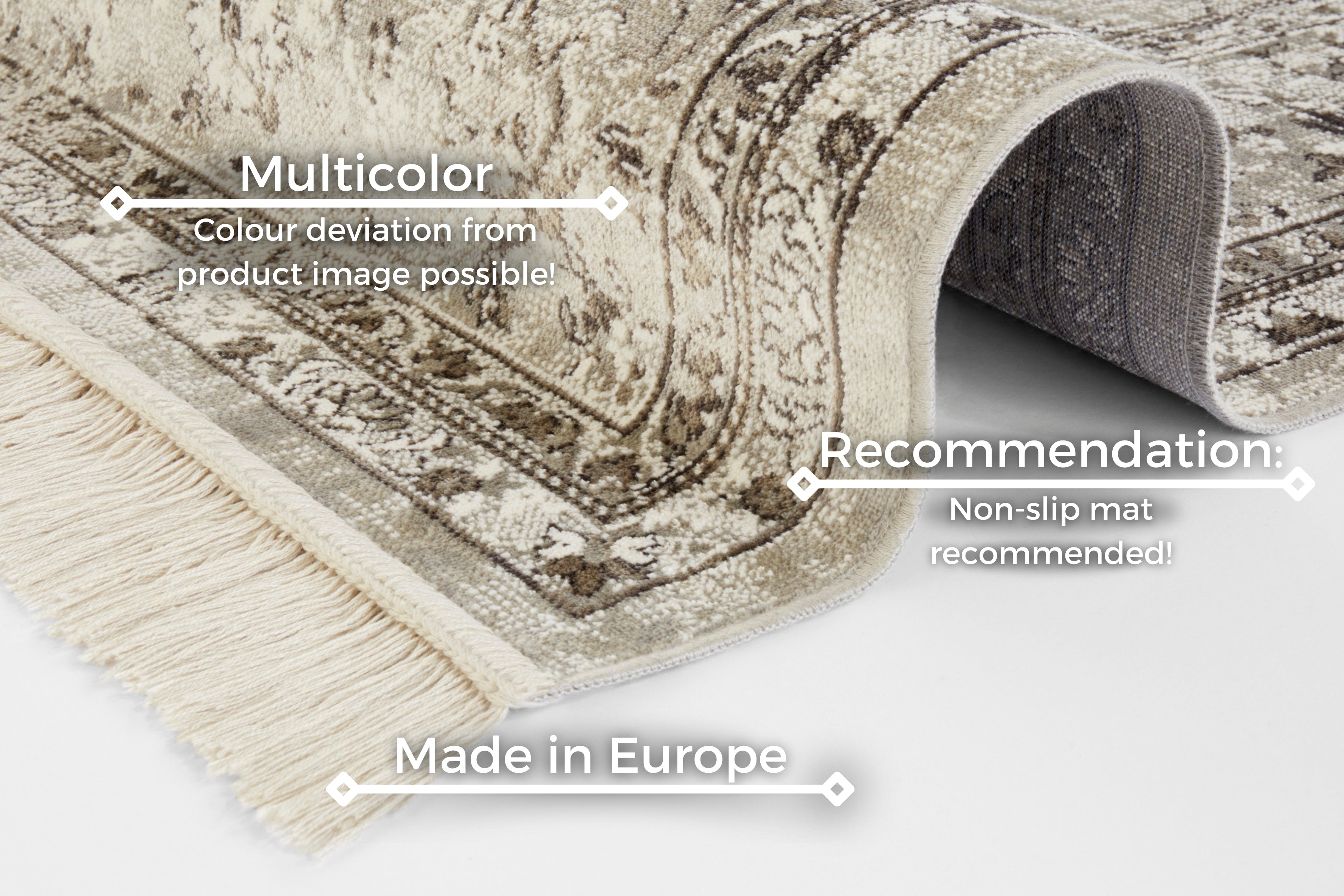 HANSE HOME NAVEH MATTA, GRÅ-KRÄMFÄRGAD 104382