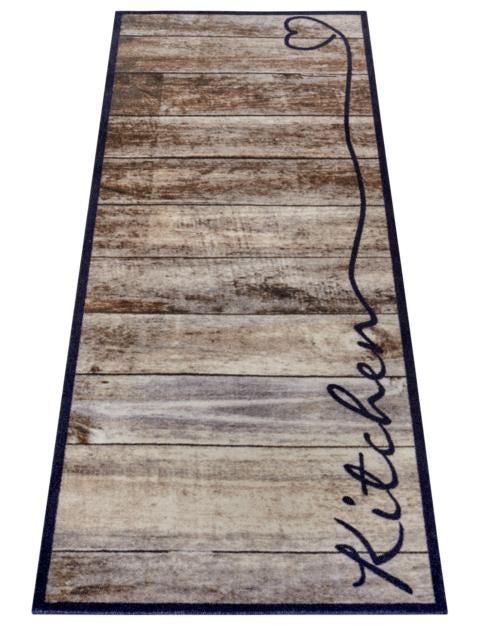 HANSE HOME COOK&amp;CLEAN TVÄTTBARA KÖKMATTOR, 105390 SVART-VIT TAUPE-BRUN