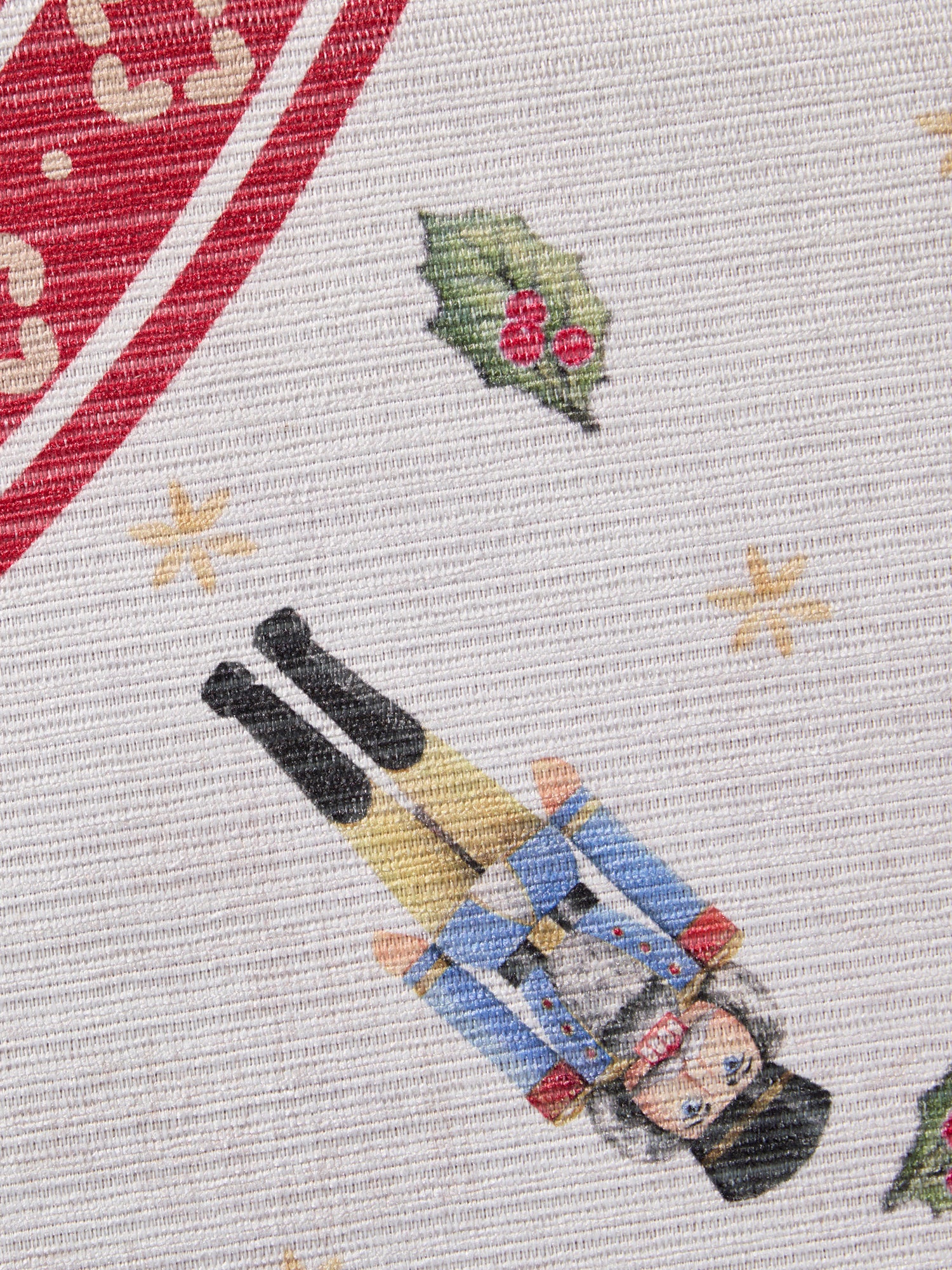 VILLEROY &amp; BOCH TOY'S DELIGHT LIMITED EDITION JULMATTA, NÖTKNÄPPARE CRÈME-RÖD